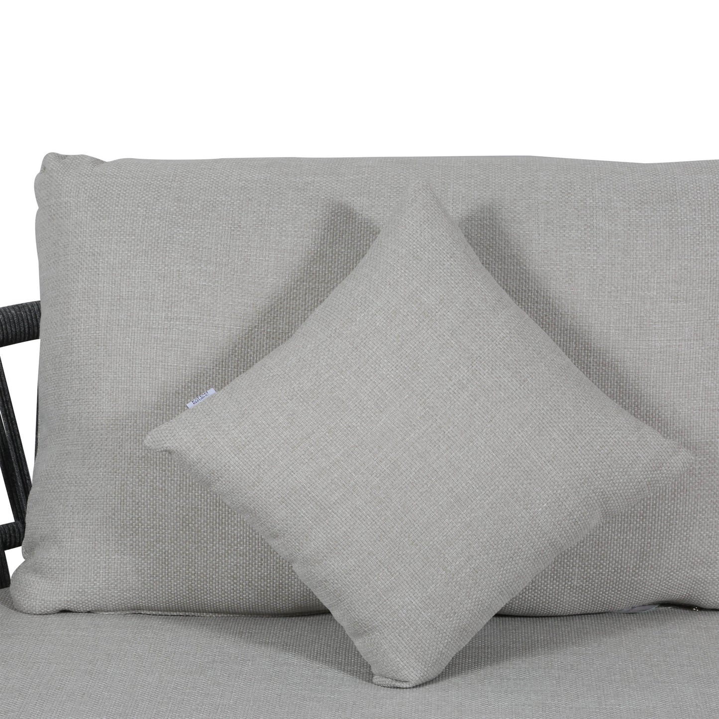 Luna Range Dark Grey Rope Sofa Set with Grey Cushions