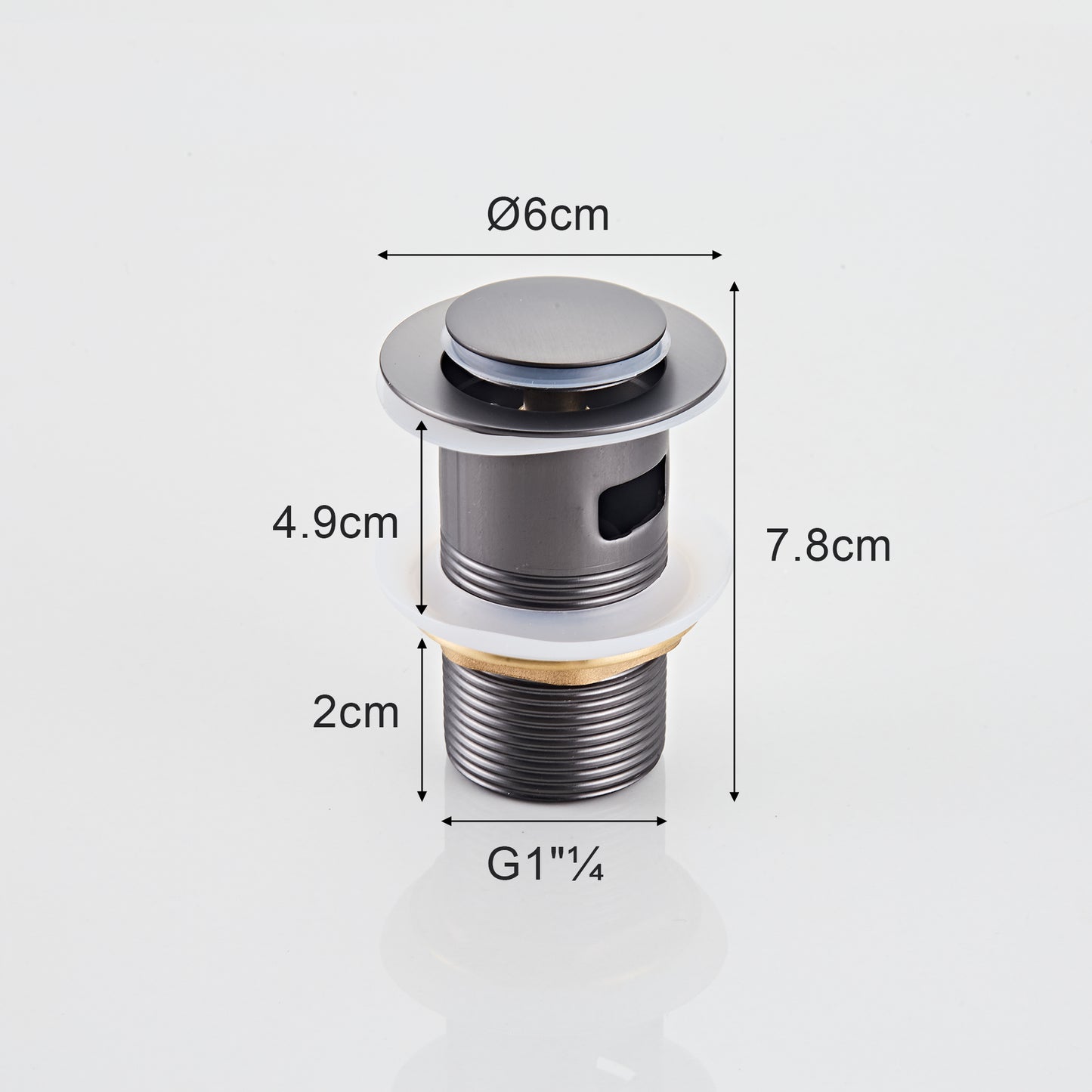 Grey Cloakroom Basin Tap & Waste