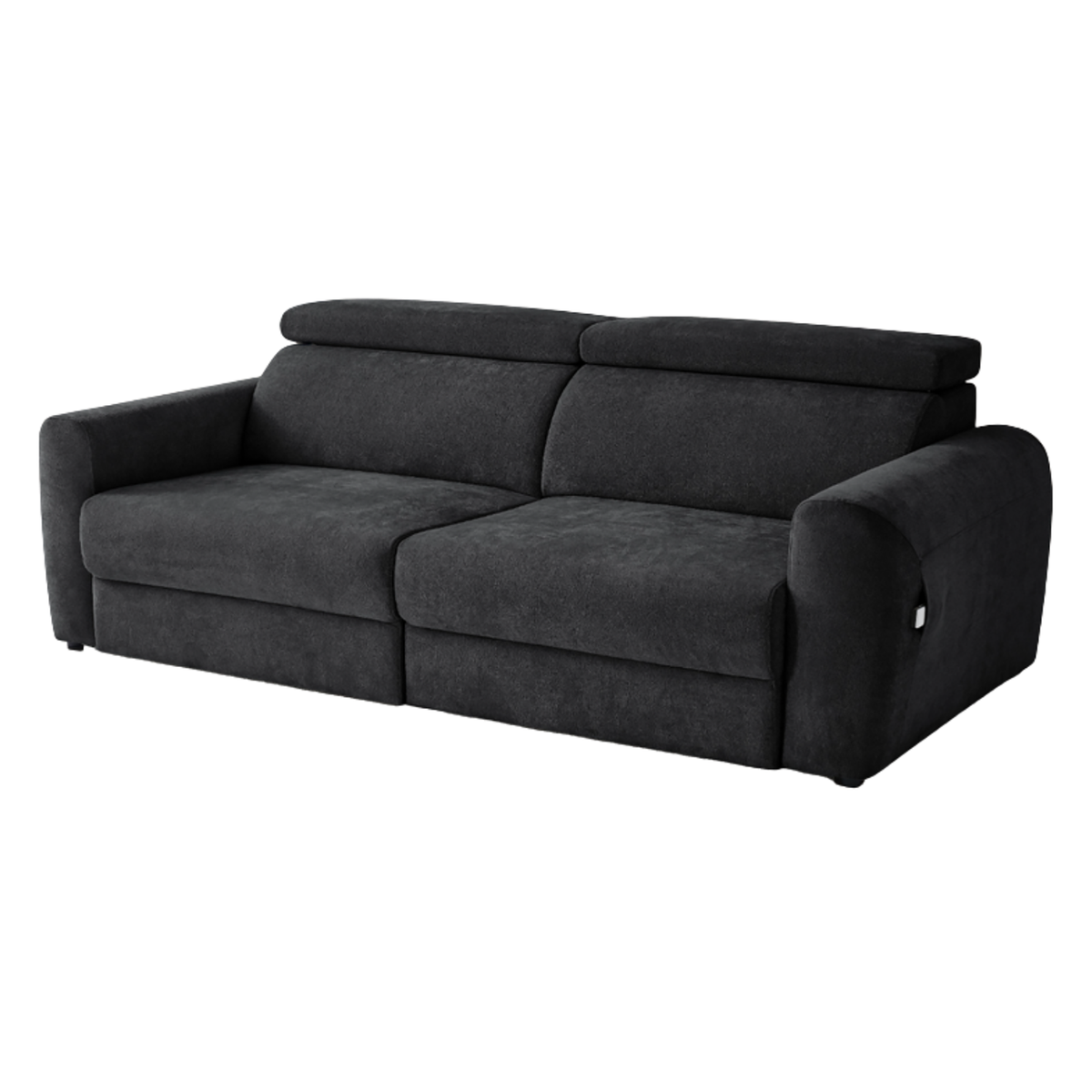 Motion Black Electric Sofa Bed – 3 Seater with Power-Sliding Seats & Adjustable Headrests