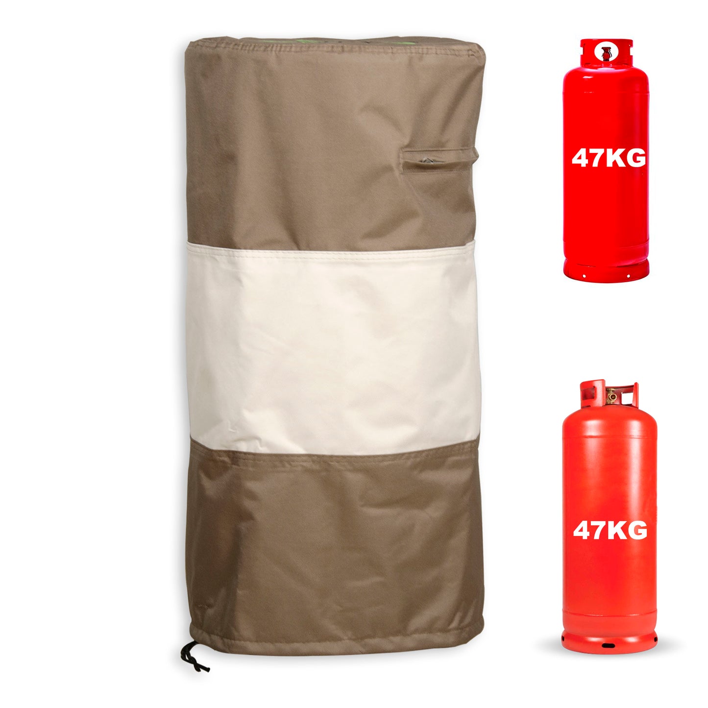 Heavy Duty Propane Tank Protective Cover with Zipper for Hose Access for Outdoor BBQ & Garden in 4 sizes
