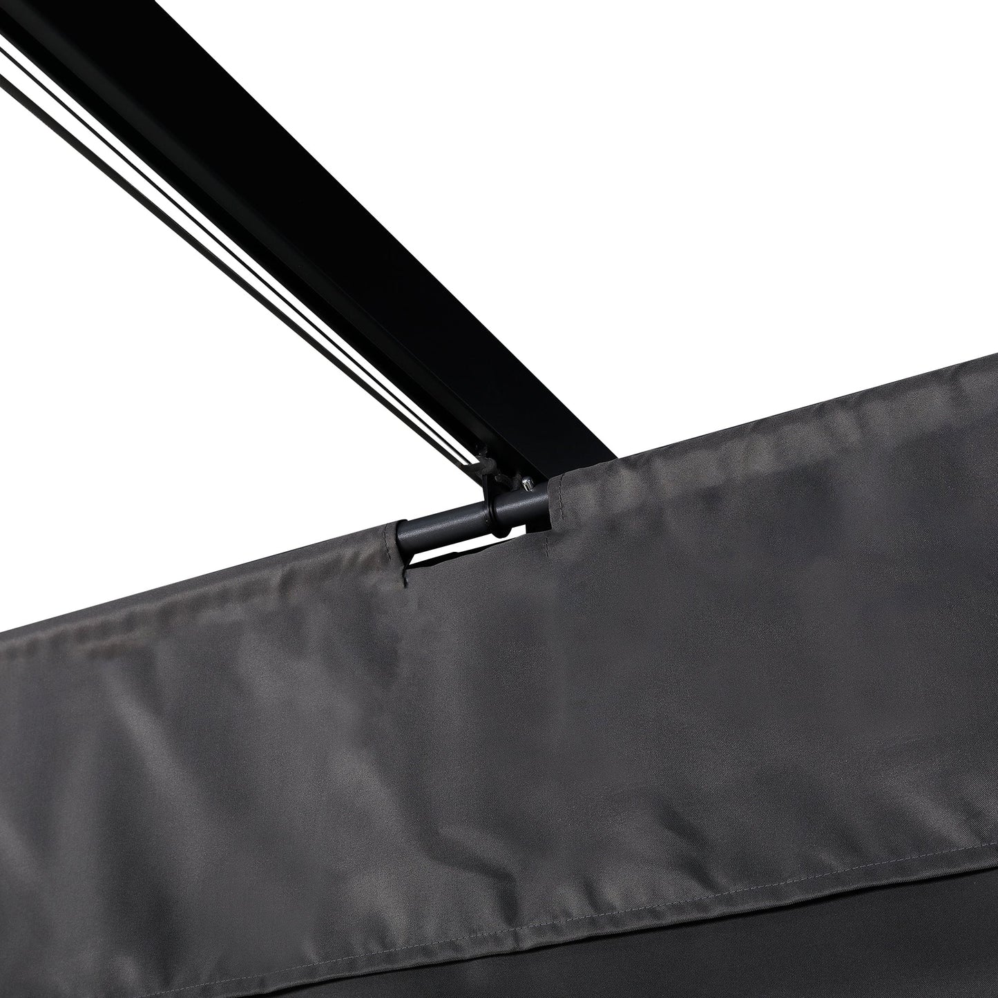 Club Rattan Pergola Grey Roof-3x4m,Replacement roof, Sunroof, Weather-resistant, Water-repellent for Pergola