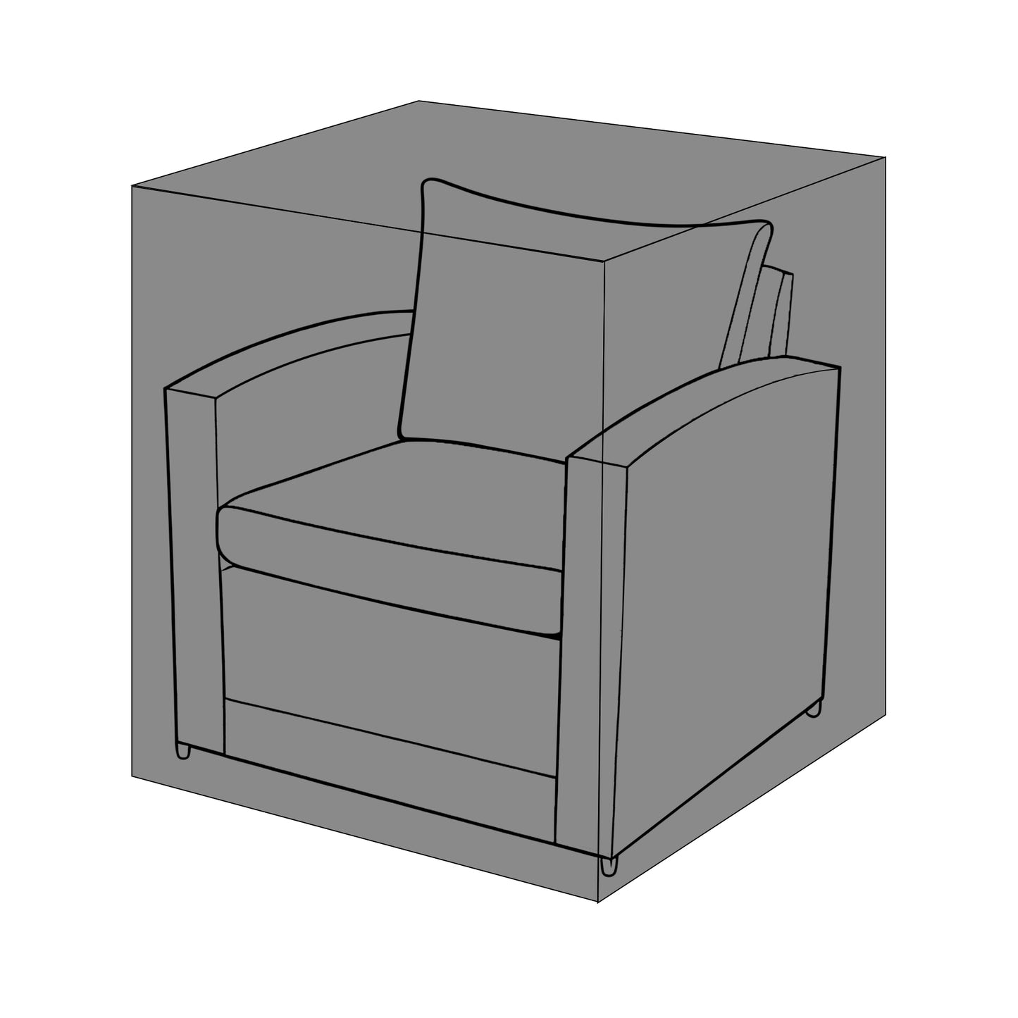 RC-20. Black Protective Cover for Harmony Single armchair (CS16)