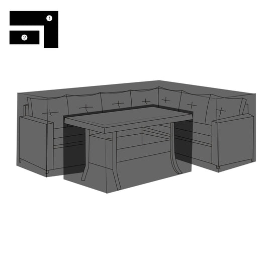 SP-M2R Black Protective Cover For Charing High Back Right Hand Corner Sofa with Dining Table