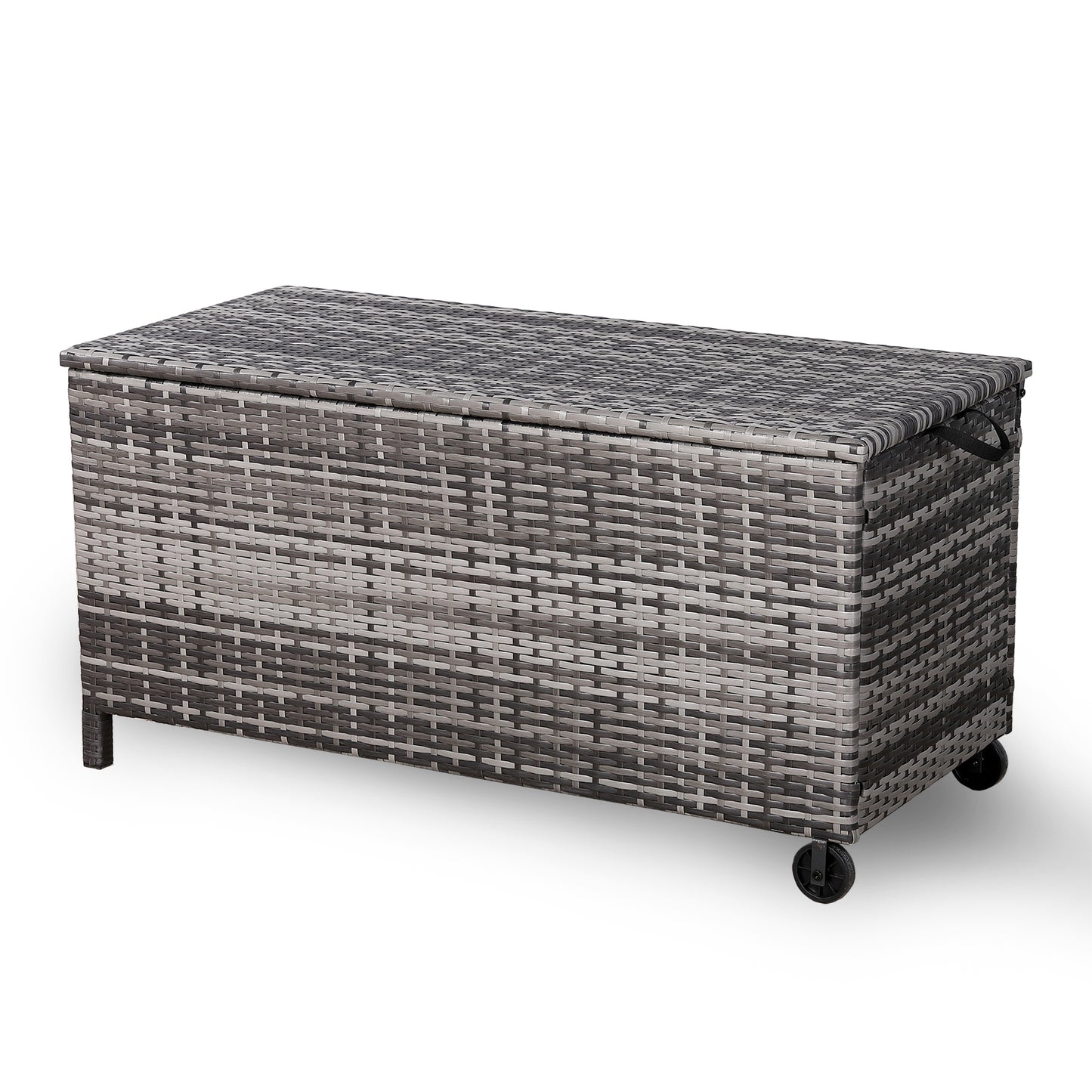 Palma Range Large Storage Box in Grey / Brown Rattan Weave