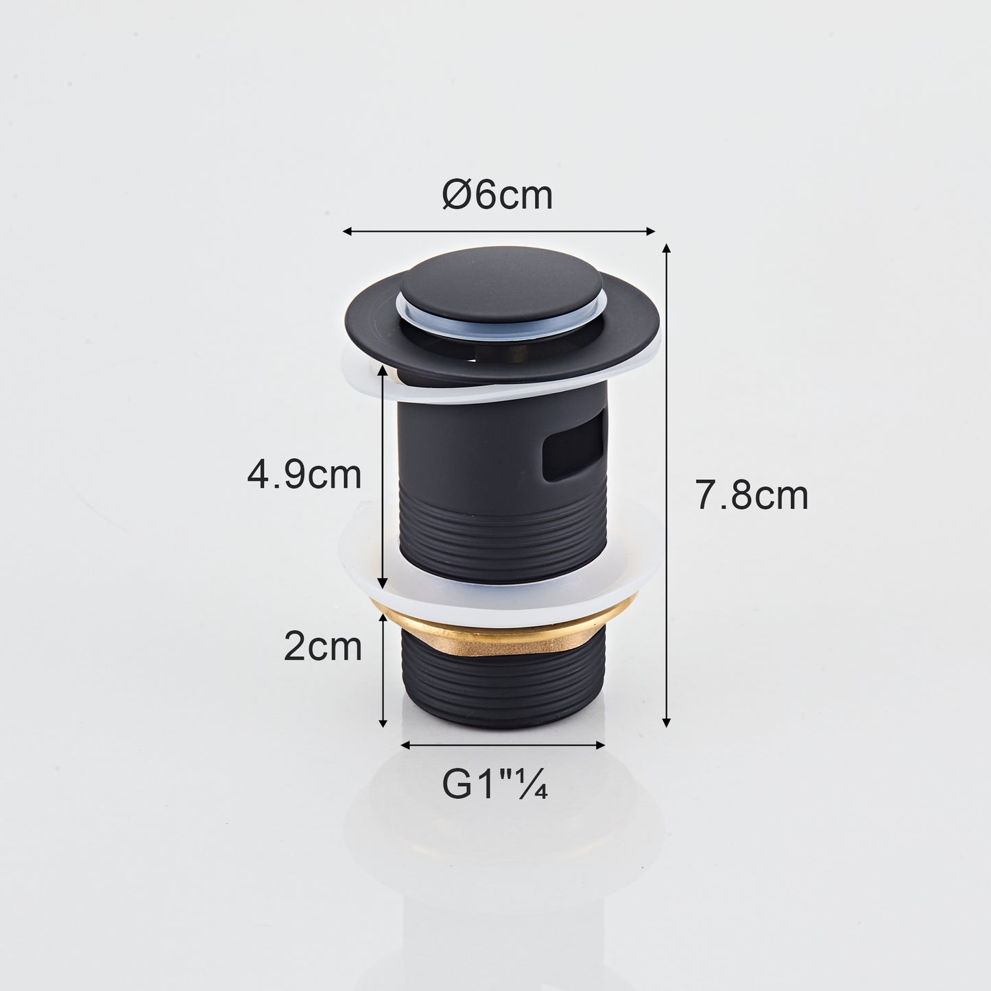 Matt Black Cloakroom Basin Tap & Waste