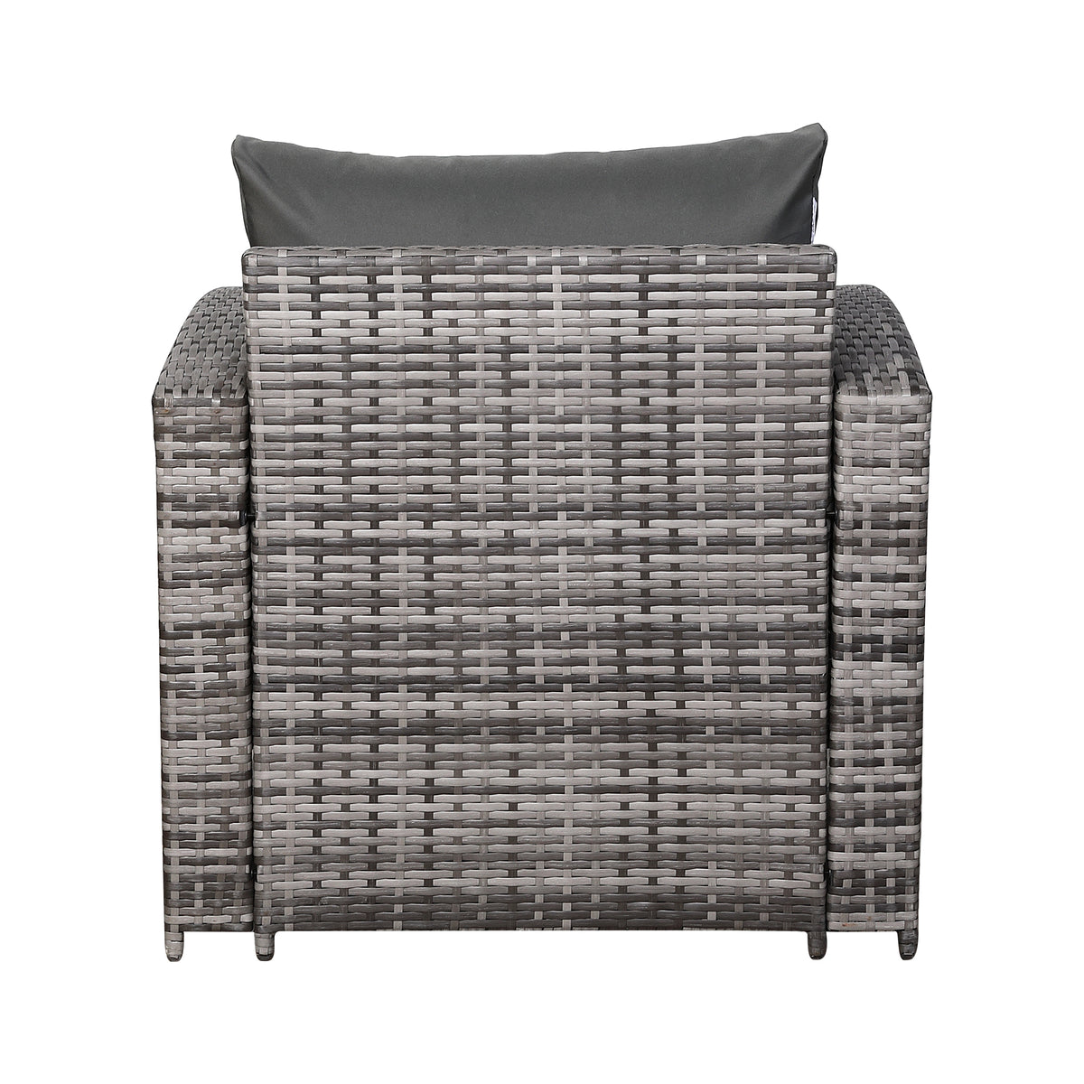 Warehouse Clearance......Henley High Back Pair of Arm Chair in Grey Rattan and Grey Cushions