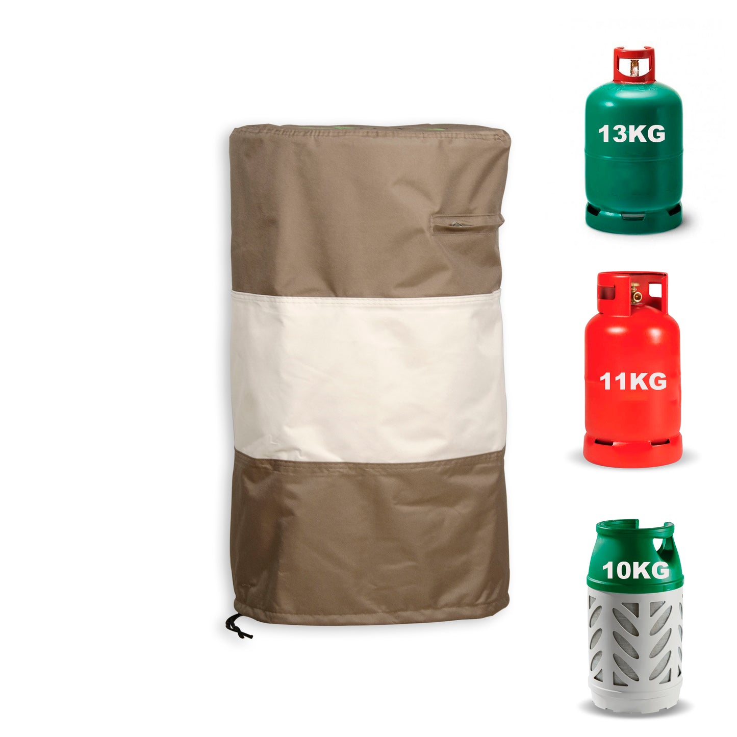 Heavy Duty Propane Tank Protective Cover with Zipper for Hose Access for Outdoor BBQ & Garden in 4 sizes