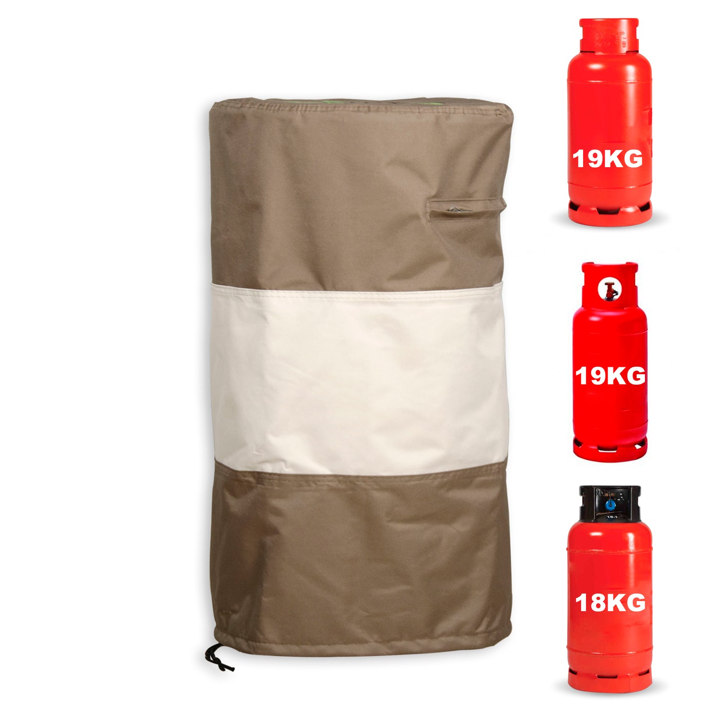 Heavy Duty Propane Tank Protective Cover with Zipper for Hose Access for Outdoor BBQ & Garden in 4 sizes