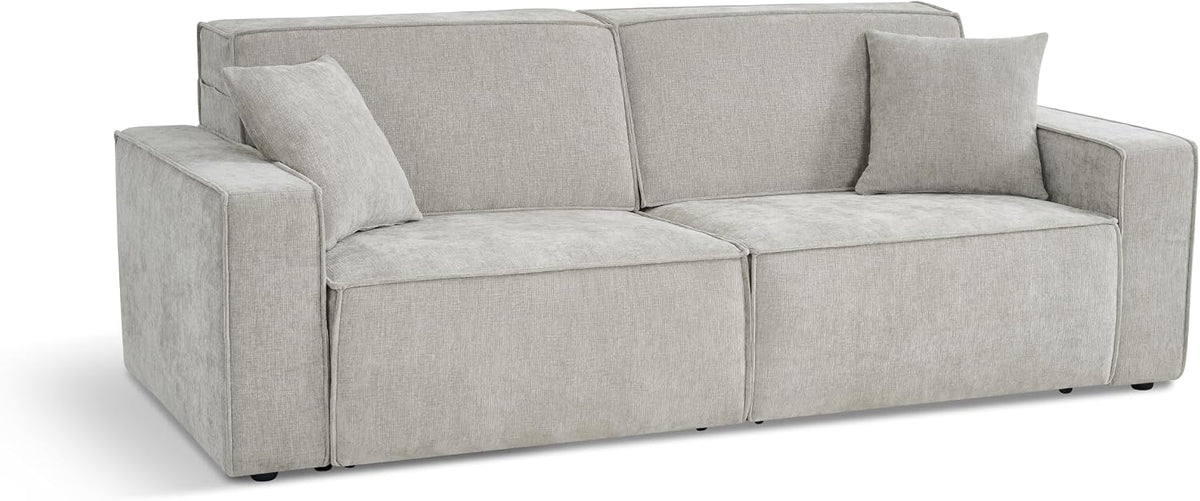 Muse Beige Electric Sofa Bed – 3 Seater with Power Extension Mechanism & Accent Cushions