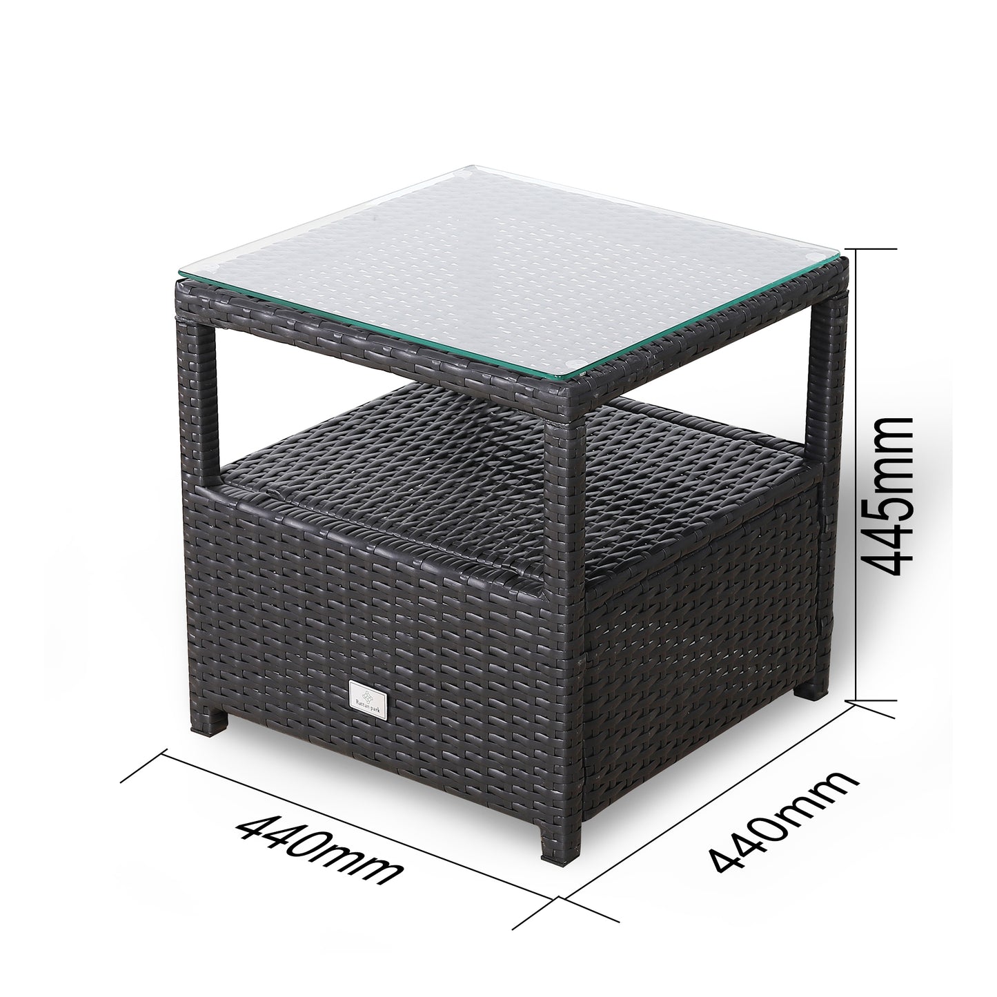 Club Rattan Wicker Reclining Chairs with Side Table, Adjustable Position Backrest Armchair with coffee tabel, 3-Piece Outdoor Furniture Set for Garden(3 colors)