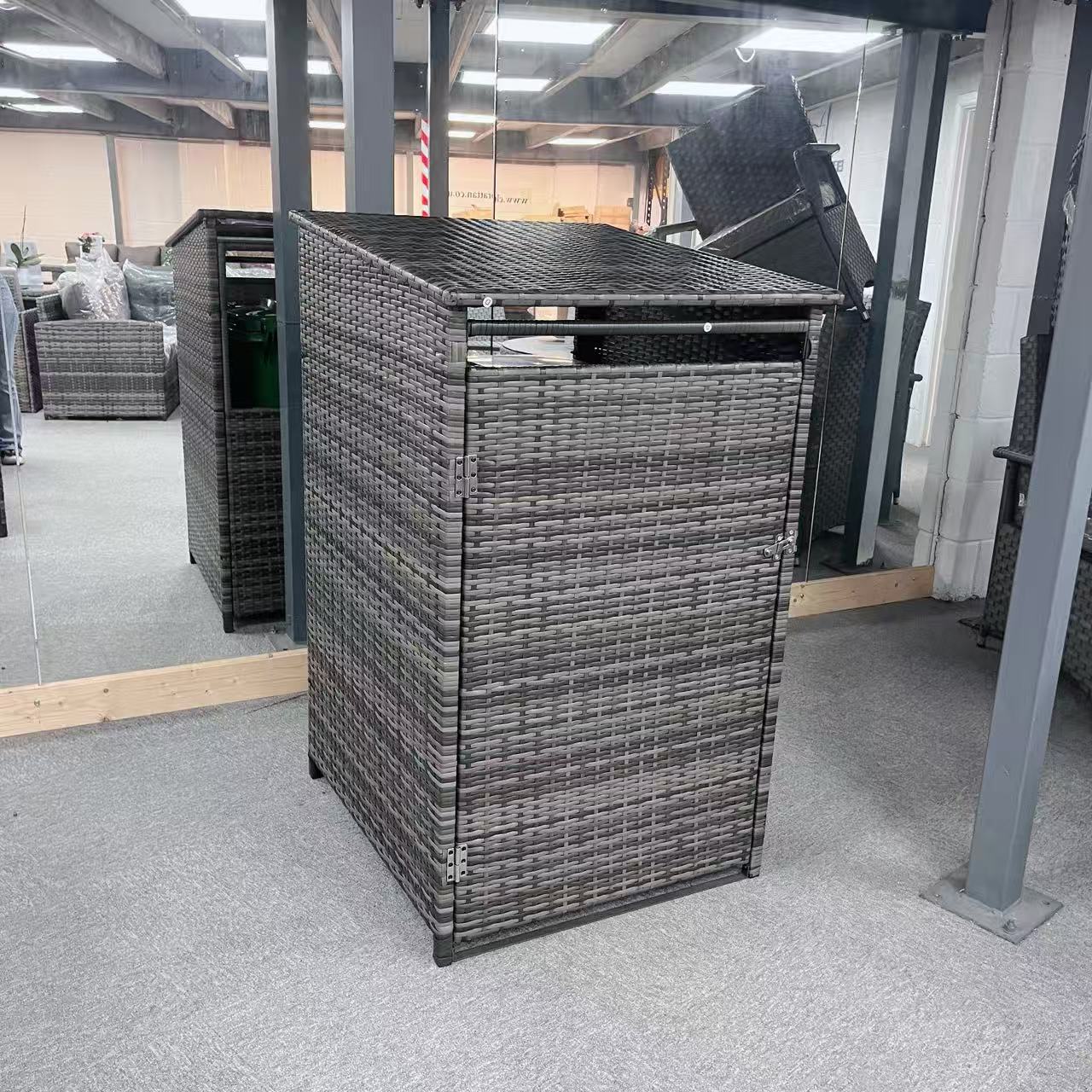 Clearance in shop, sale as shown--Palma Range Sofa Sets in Grey Rattan and Grey Cushions