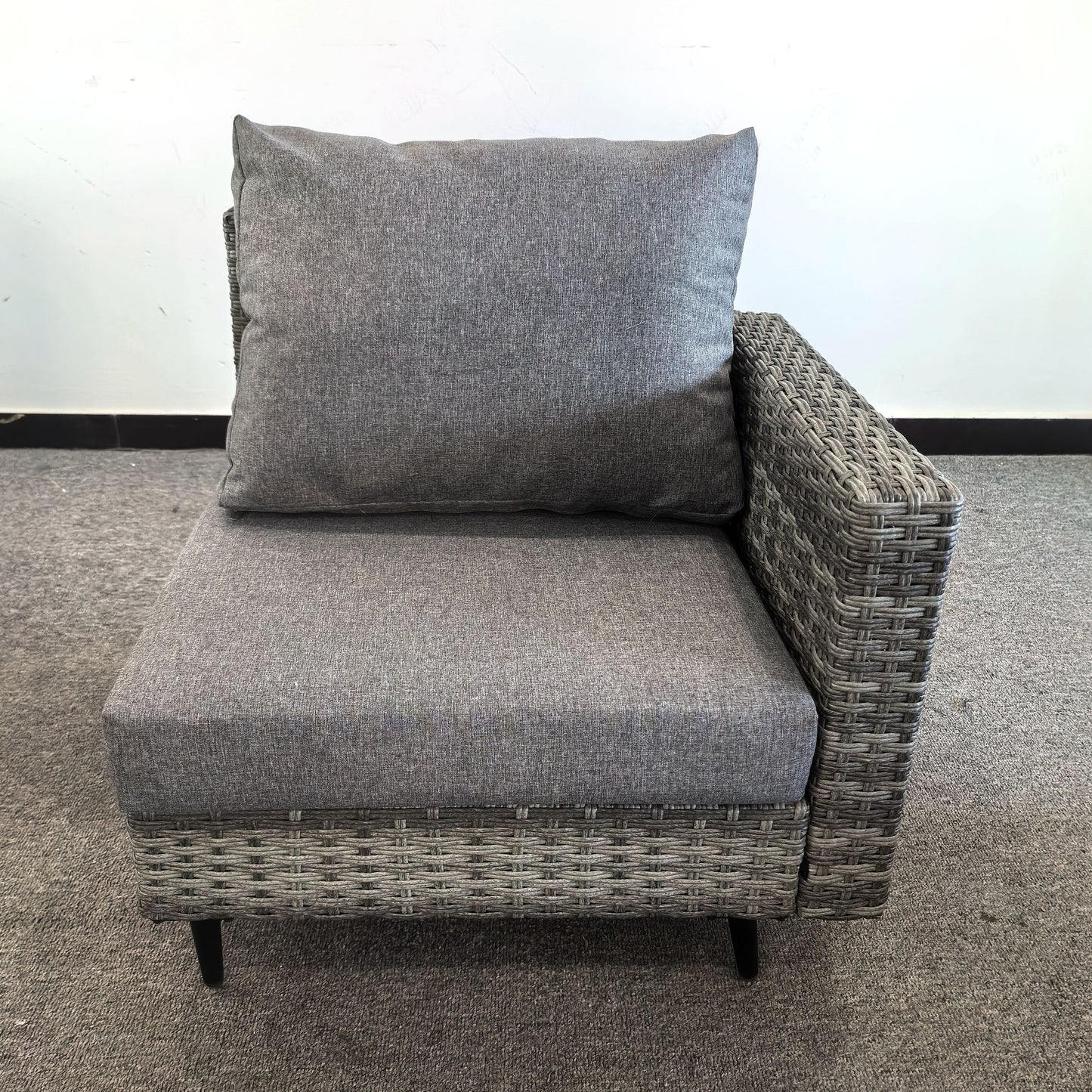 CLEARANCE-Floor Sample Clearance Sale-Rattan Corner Sofa Set with Coffee Table in Grey