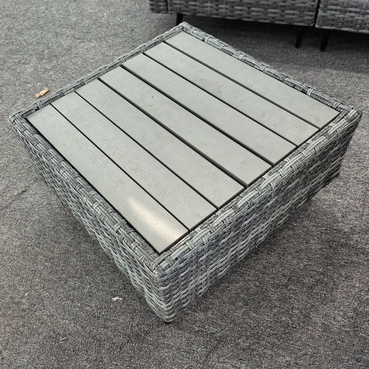 CLEARANCE-Floor Sample Clearance Sale-Rattan Corner Sofa Set with Coffee Table in Grey