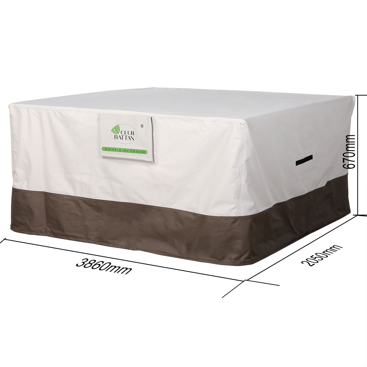 RC-529 Protective Cover For Isobella U-Shape Corner Sofa With Rising Table (386x205xH67cm)