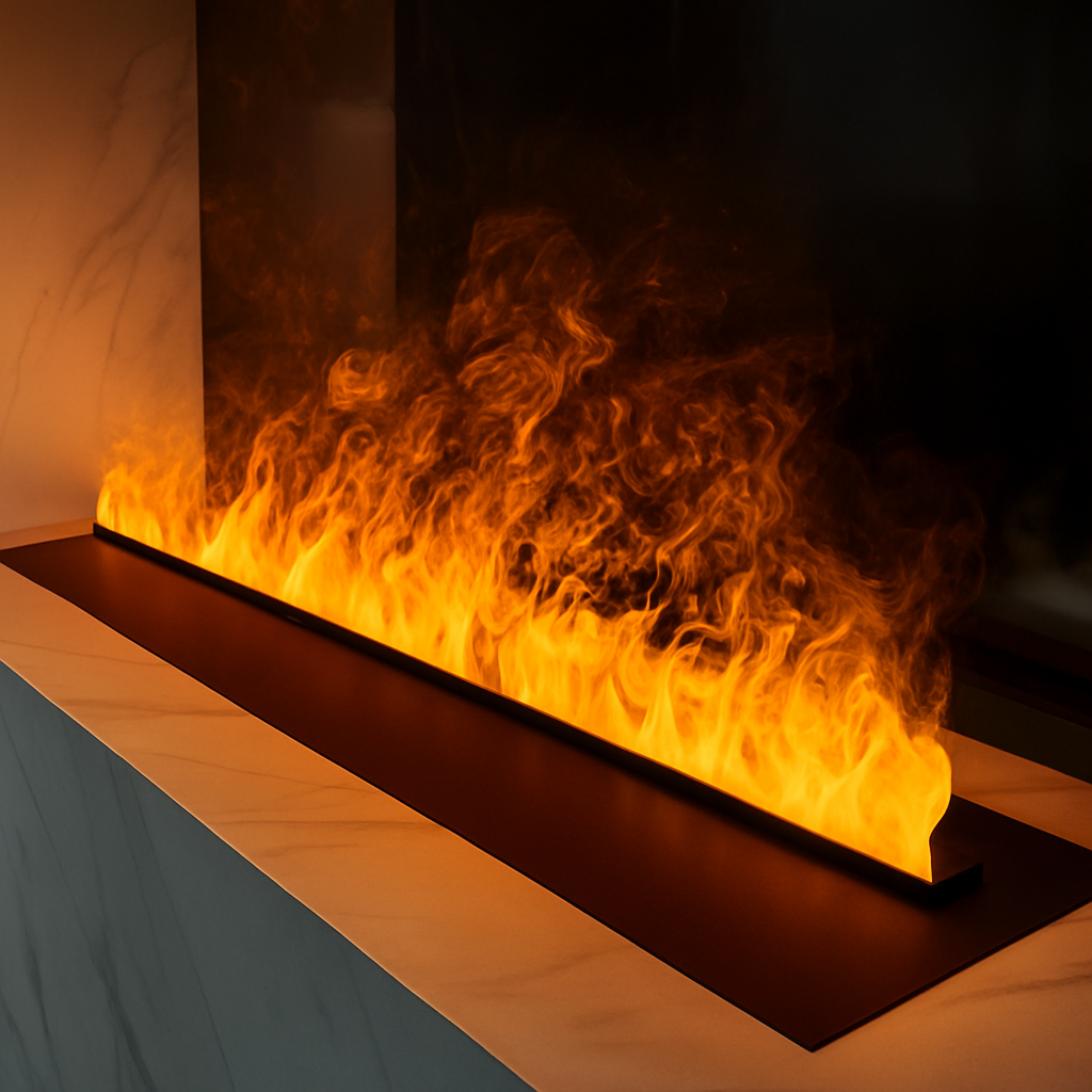 1000MM/39.37" Luxe Water Vapour Fireplace – 15 Colour Realistic Flame, Cool to Touch, Up to 24hr Run Time
