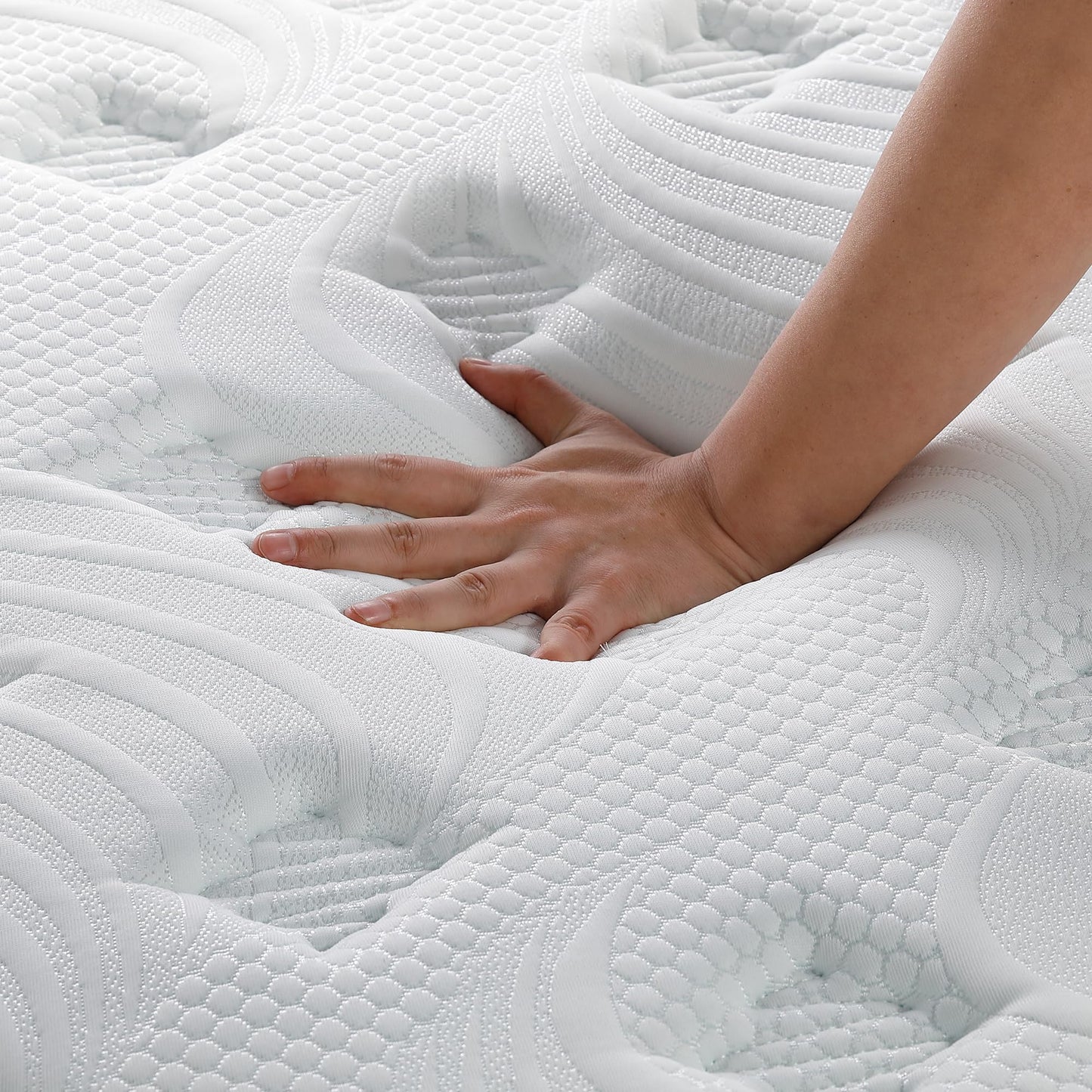 Club Rattan 150x200x30cm Hybrid Pocket Sprung & Memory Foam King Mattress With Breathable Fabric, Medium Firm Feel,Skin Friendly Durable-Blue