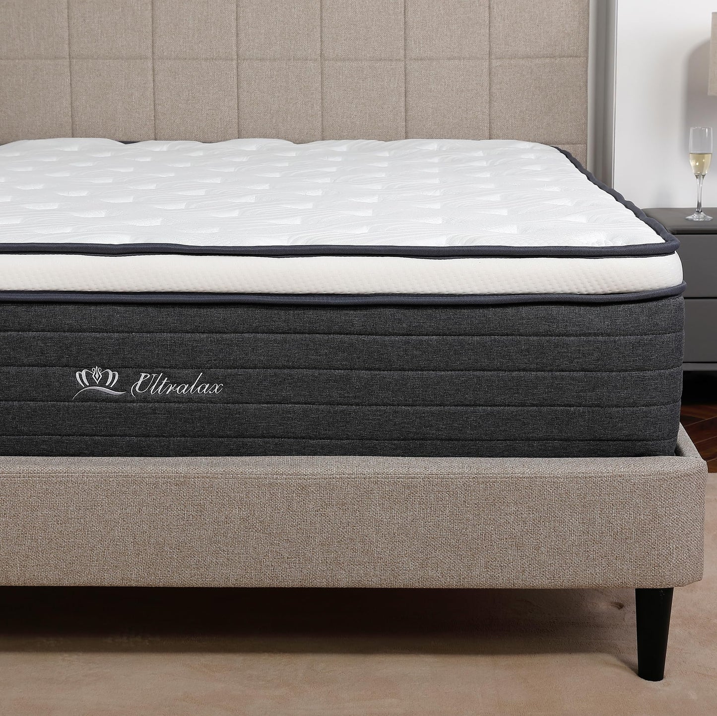 Club Rattan 90x190x30cm Hybrid Pocket Sprung & Memory Foam Signle Mattress With Breathable Fabric, Medium Firm Feel,Skin Friendly Durable-Grey