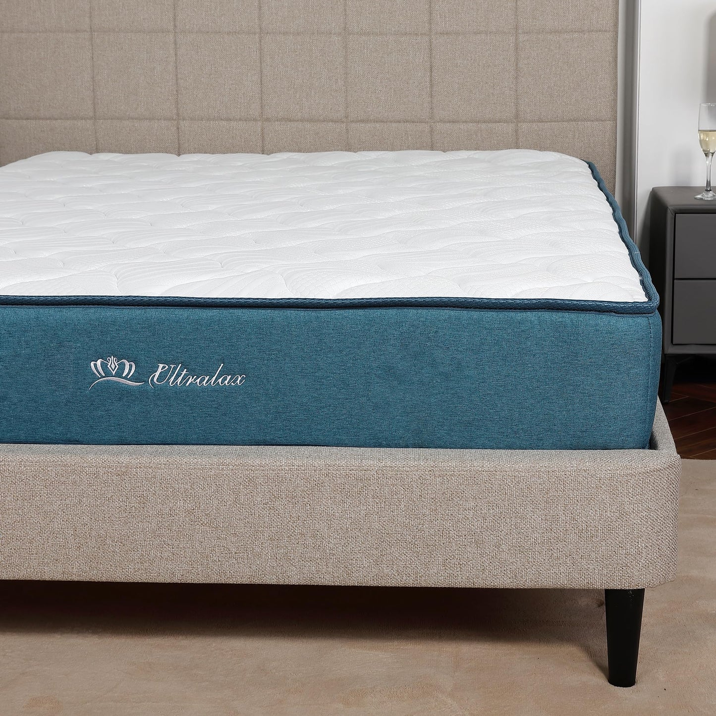 Club Rattan 135x190x22cm Hybrid Pocket Sprung & Memory Foam Double Mattress With Breathable Fabric, Medium Firm Feel,Skin Friendly Durable-Blue