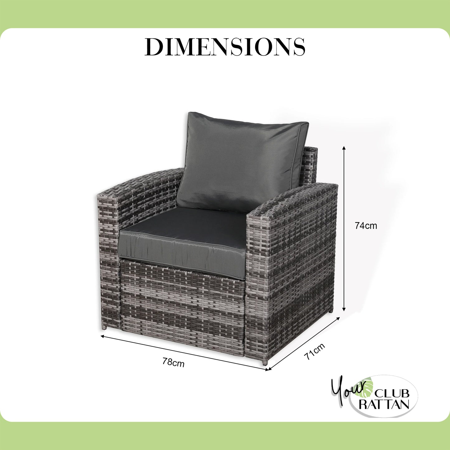 RC-20. Black Protective Cover for Harmony Single armchair (CS16)