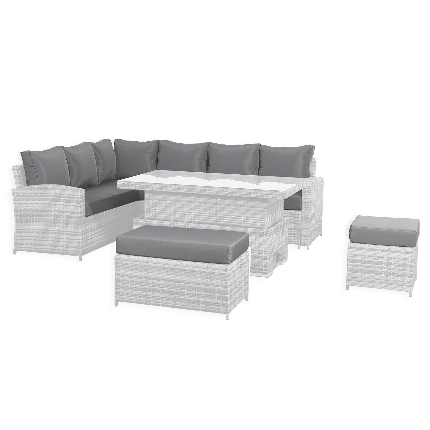 Due in October...Cushion Covers Replacement for Harmony Corner Set In Dark Grey