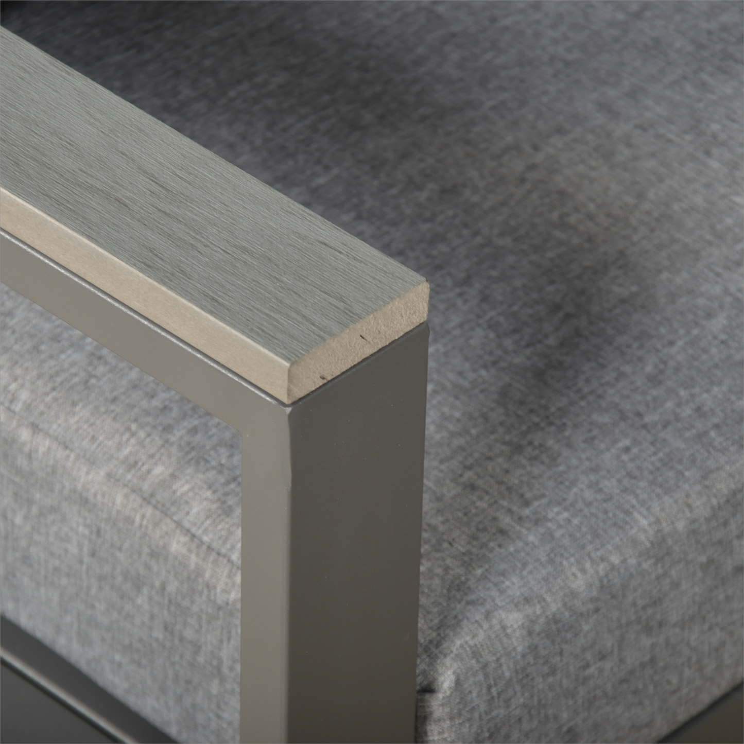 CLEARANCE...CK-03 Dune Range RHF Corner Set Charcoal Aluminium Frame With Grey Cushions