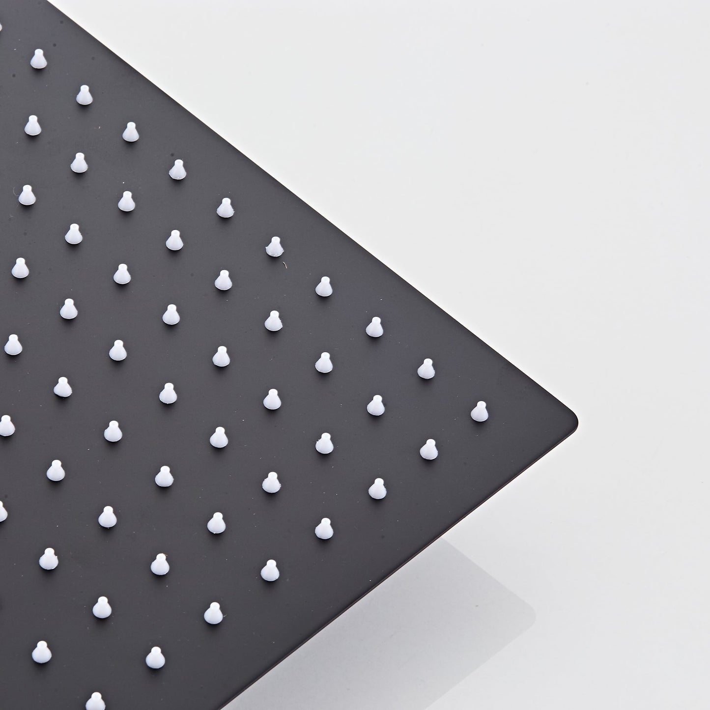 Matt Black Shower Valve, Fixed Shower Head & Handset