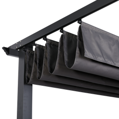 Club Rattan Pergola roof, Replacement roof, Sunroof, Weather-resistant, Water-repellent for Pergola - 3 X 3 m, Grey