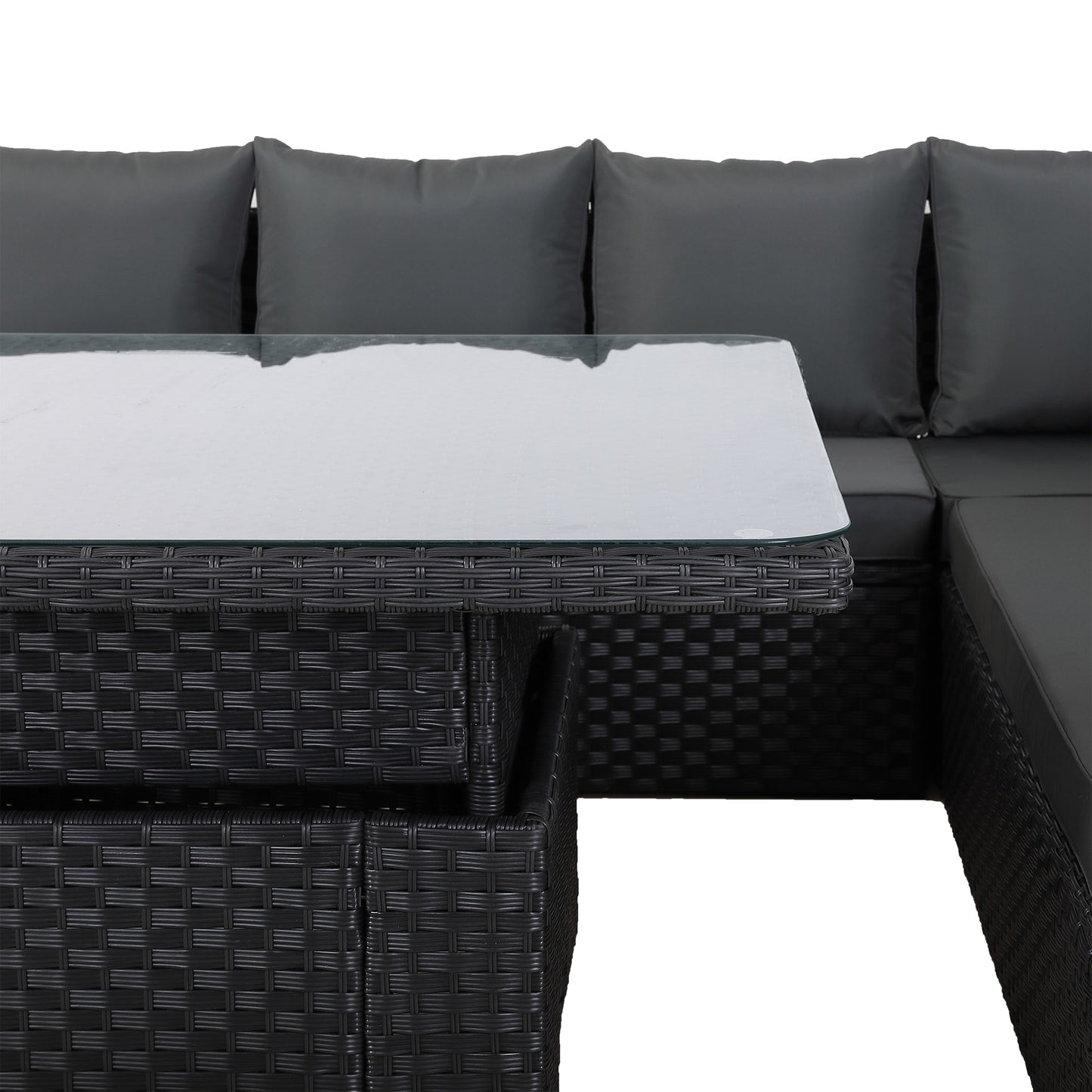 PRE ORDER-Bath High Back Range 11 Seater L-Shape Rattan Garden Furniture Set | | All-Weather Corner Sofa Dining Set with Free Rain Cover