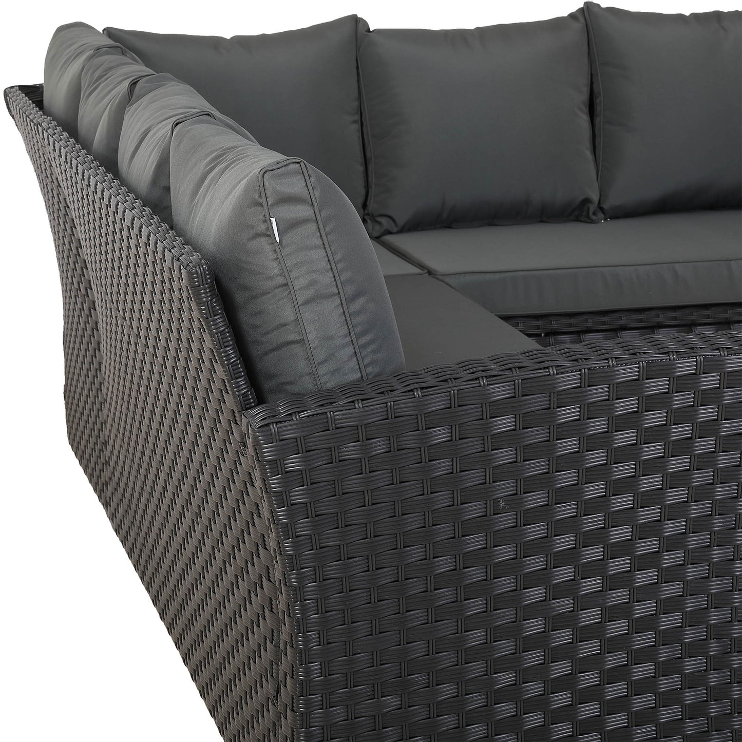 PRE ORDER-Bath High Back Range 11 Seater L-Shape Rattan Garden Furniture Set | | All-Weather Corner Sofa Dining Set with Free Rain Cover