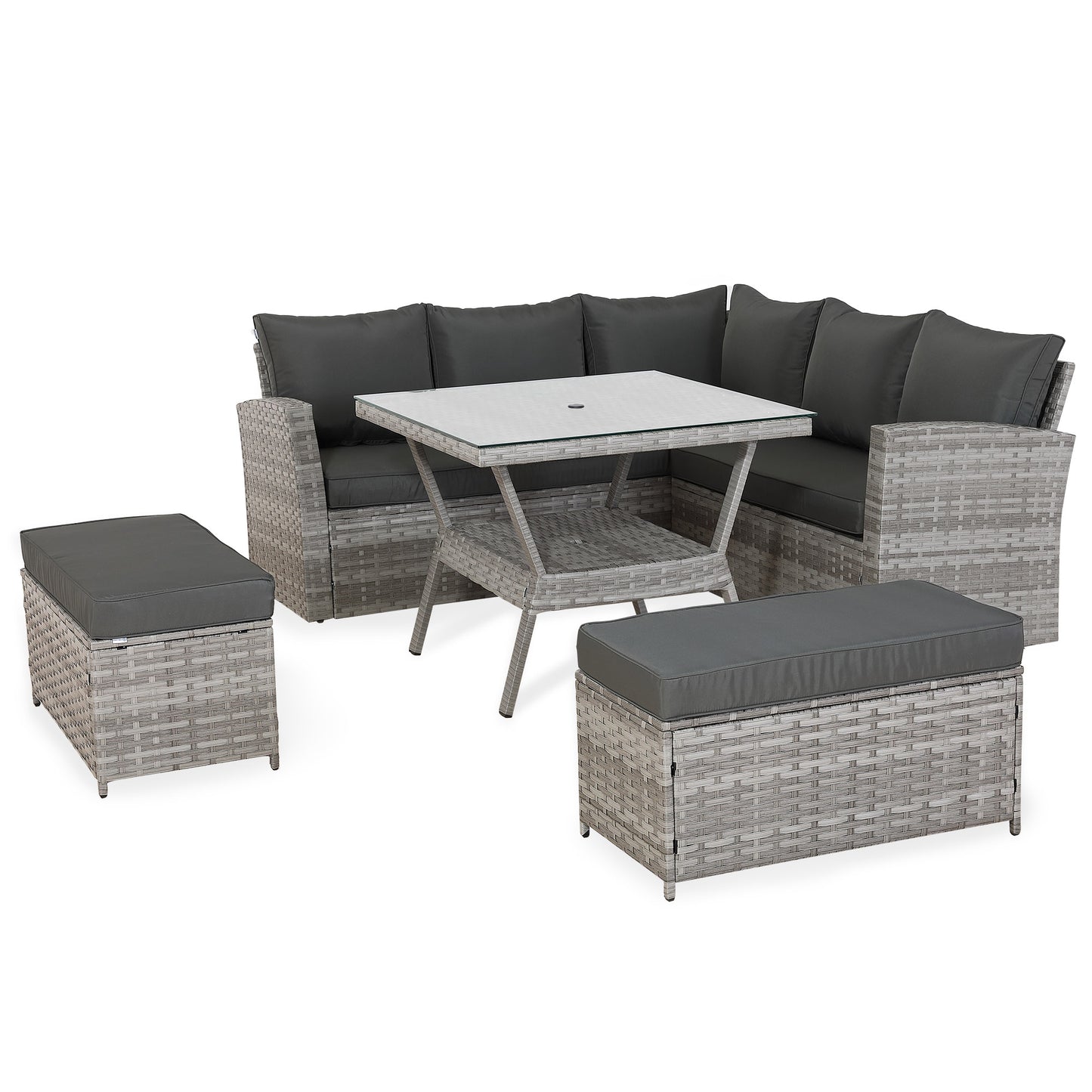 Bristol Range 9 Seater Rattan Garden Furniture Set | All-Weather Sofa & Dining Set with Free Rain Cover