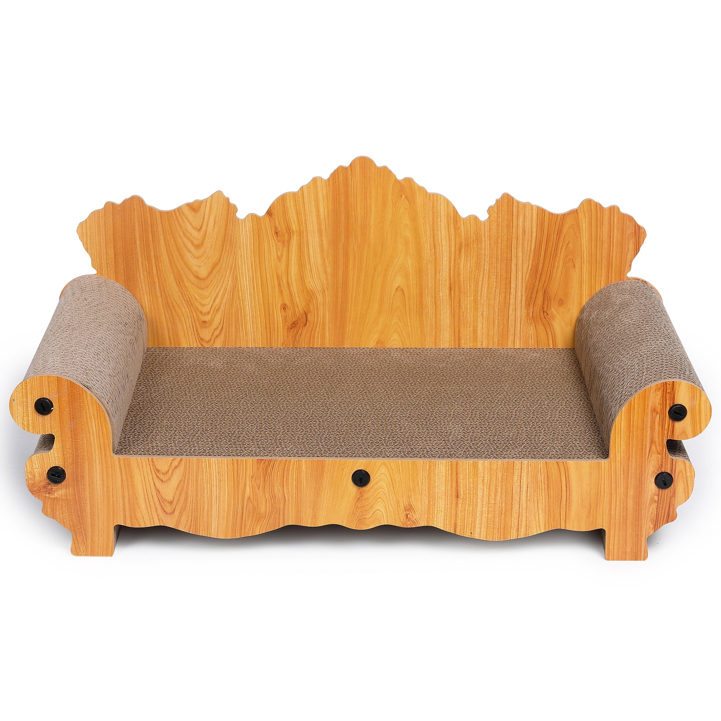 Max Mice Cardboard Cat Scratcher Sofa Couch Bed,  Couch Shaped Scratching Bed Board,  Scratch Lounge, Scratcher for Indoor Cat Kitty Kittens