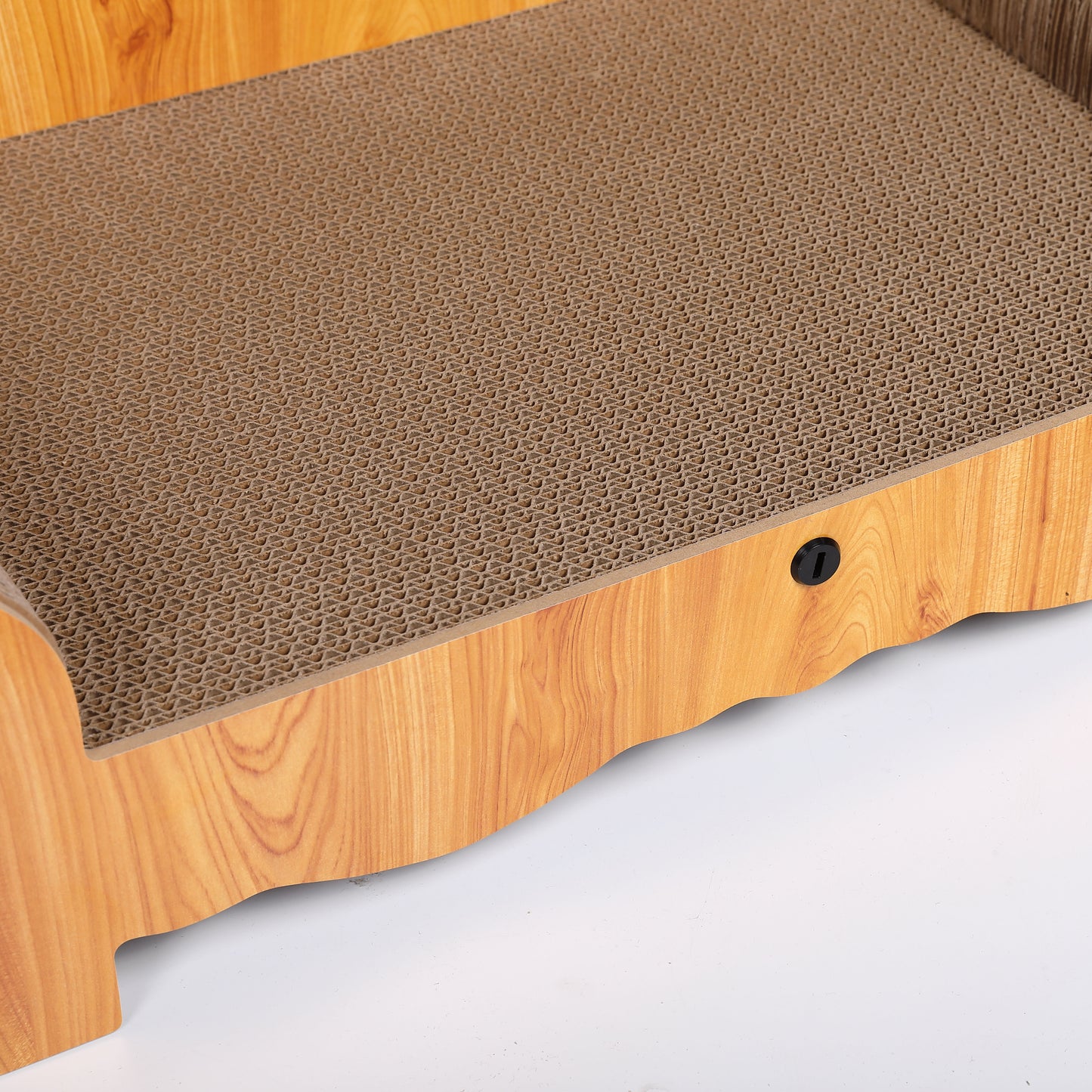 Max Mice Cardboard Cat Scratcher Sofa Couch Bed,  Couch Shaped Scratching Bed Board,  Scratch Lounge, Scratcher for Indoor Cat Kitty Kittens