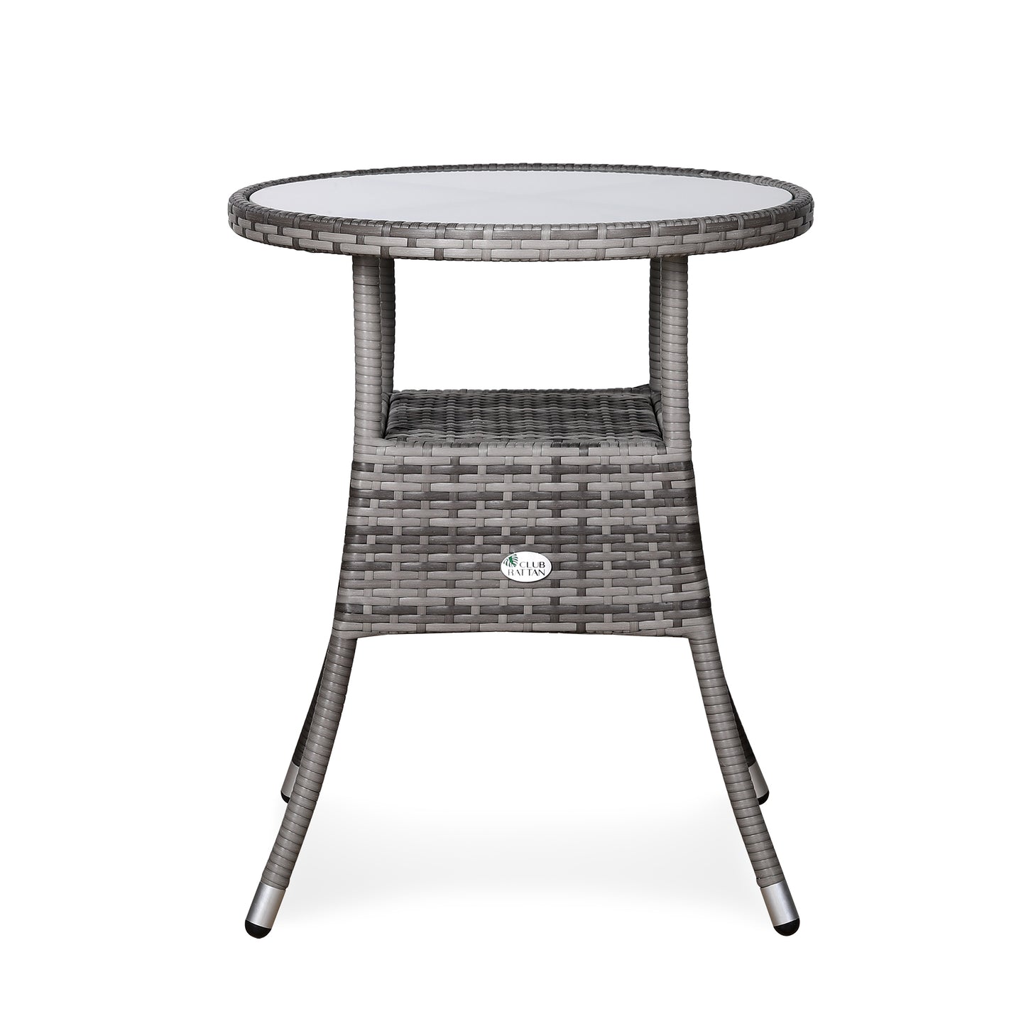 Palma Range Round Coffee Table | Garden Table With Frosted Safety Glass Plate