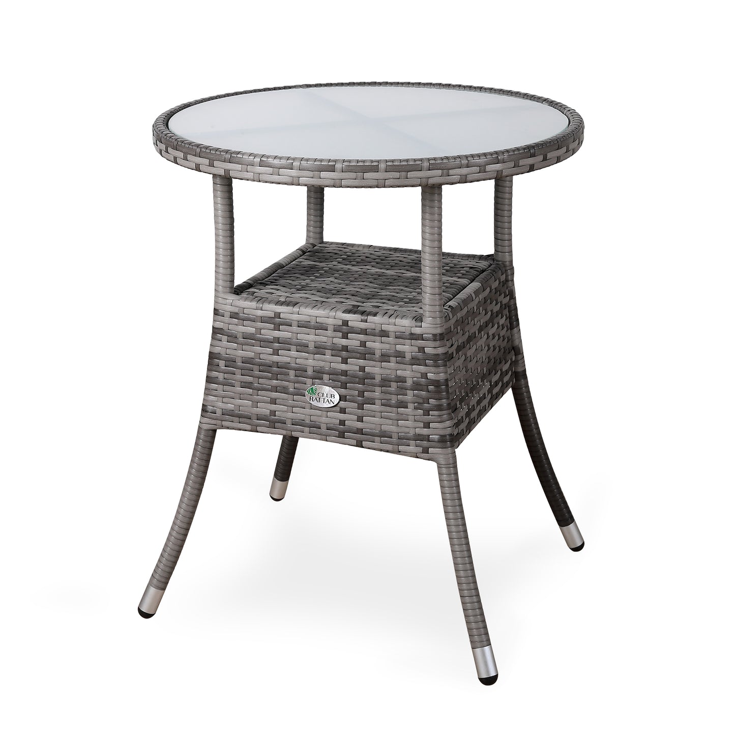 Palma Range Round Coffee Table | Garden Table With Frosted Safety Glass Plate