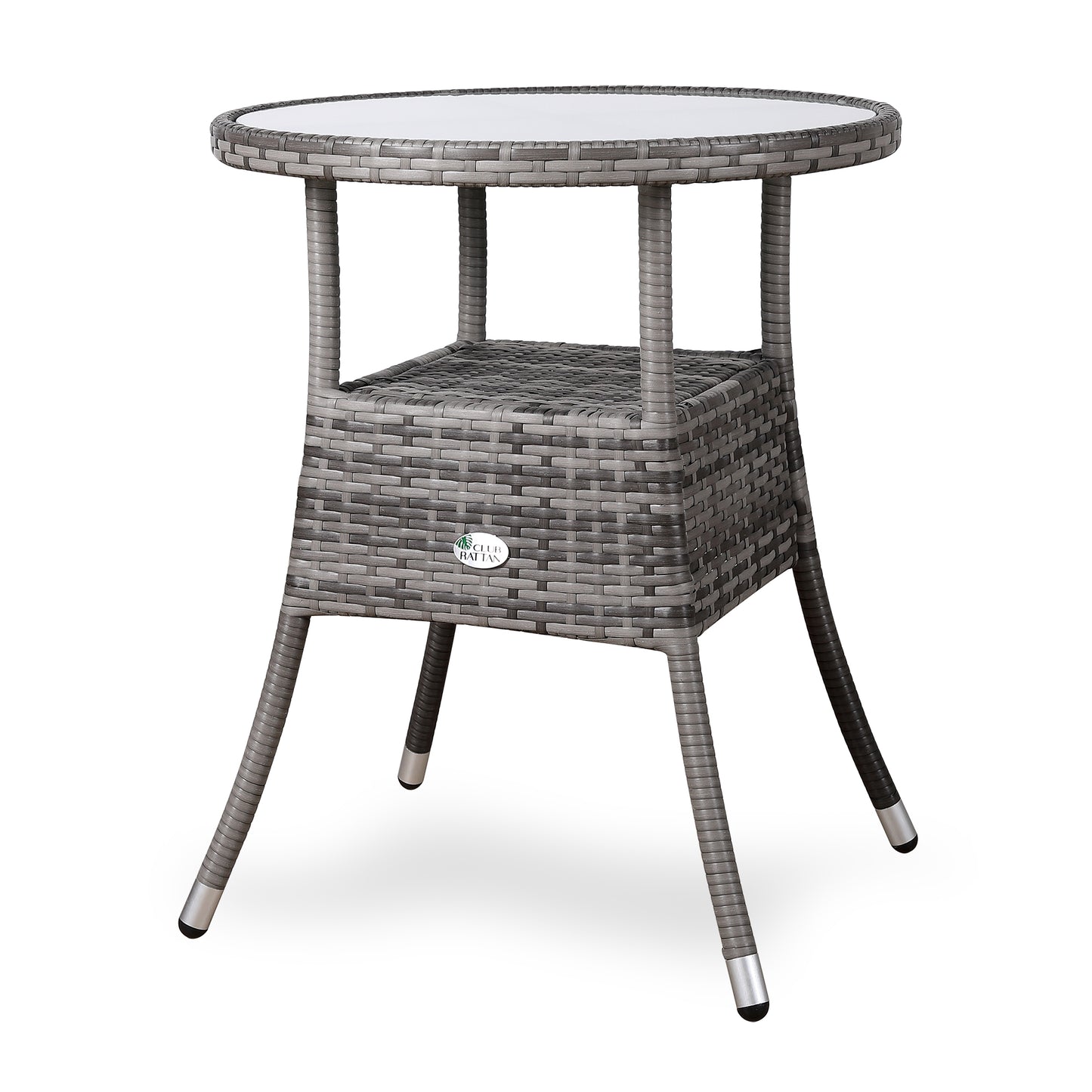 Palma Range Round Coffee Table | Garden Table With Frosted Safety Glass Plate