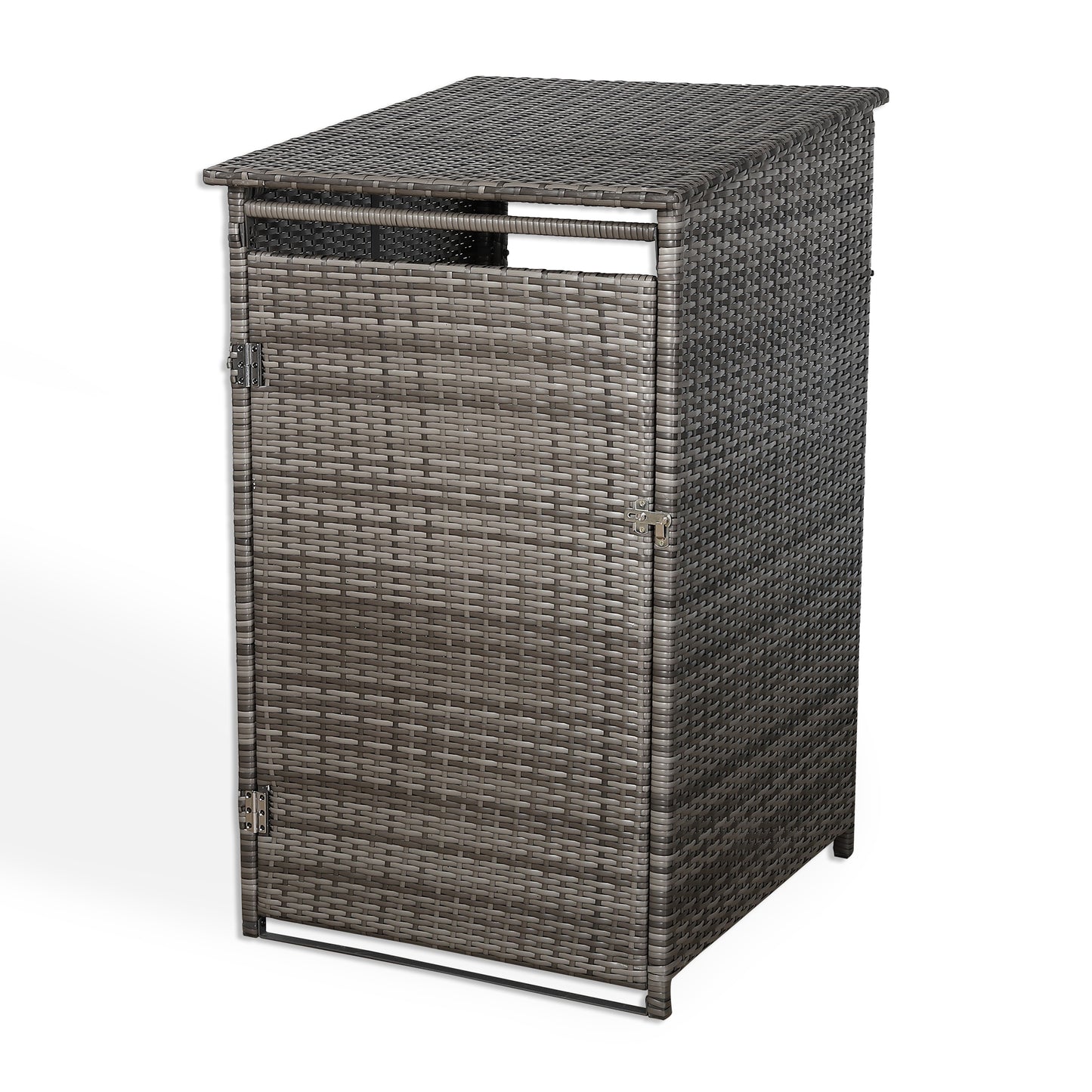 Club Rattan wheelie bin shed / store in Grey Rattan Weave (WBS-1G)