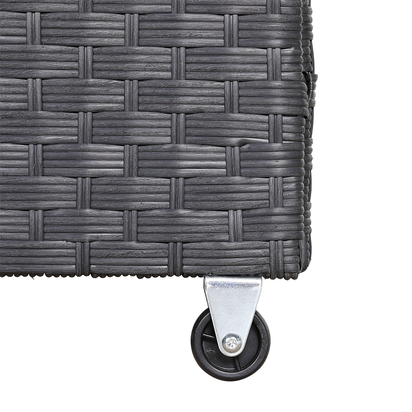 Bath Range Large Storage Box in Black Rattan Weave