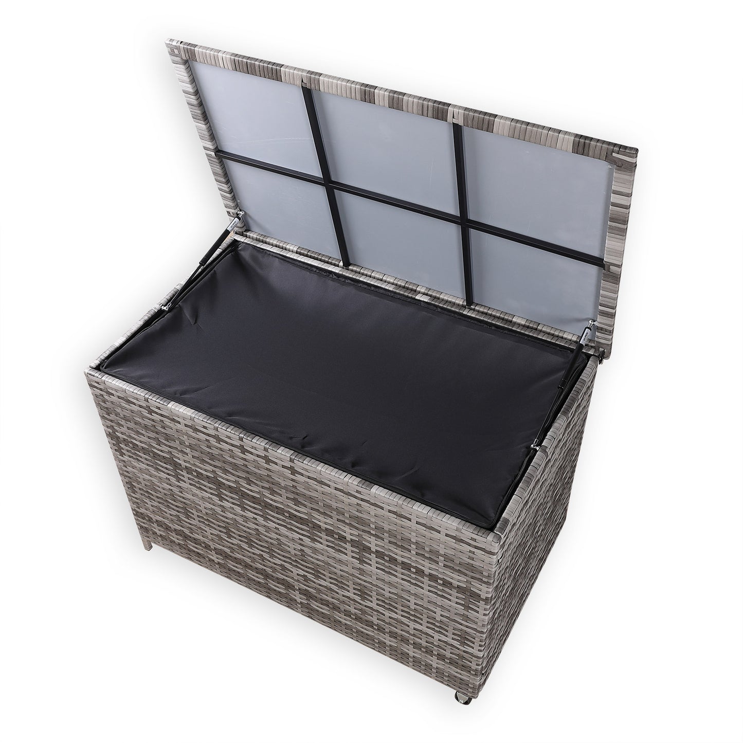 Harmony Range Large Storage Box in Grey Rattan Weave