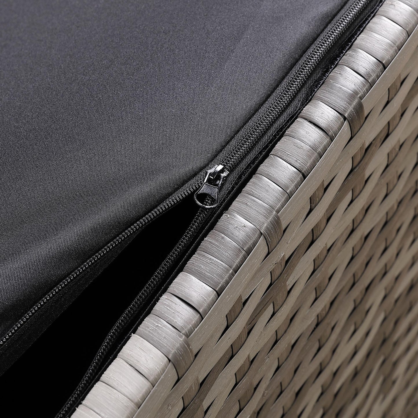 Harmony Range Large Storage Box in Grey Rattan Weave