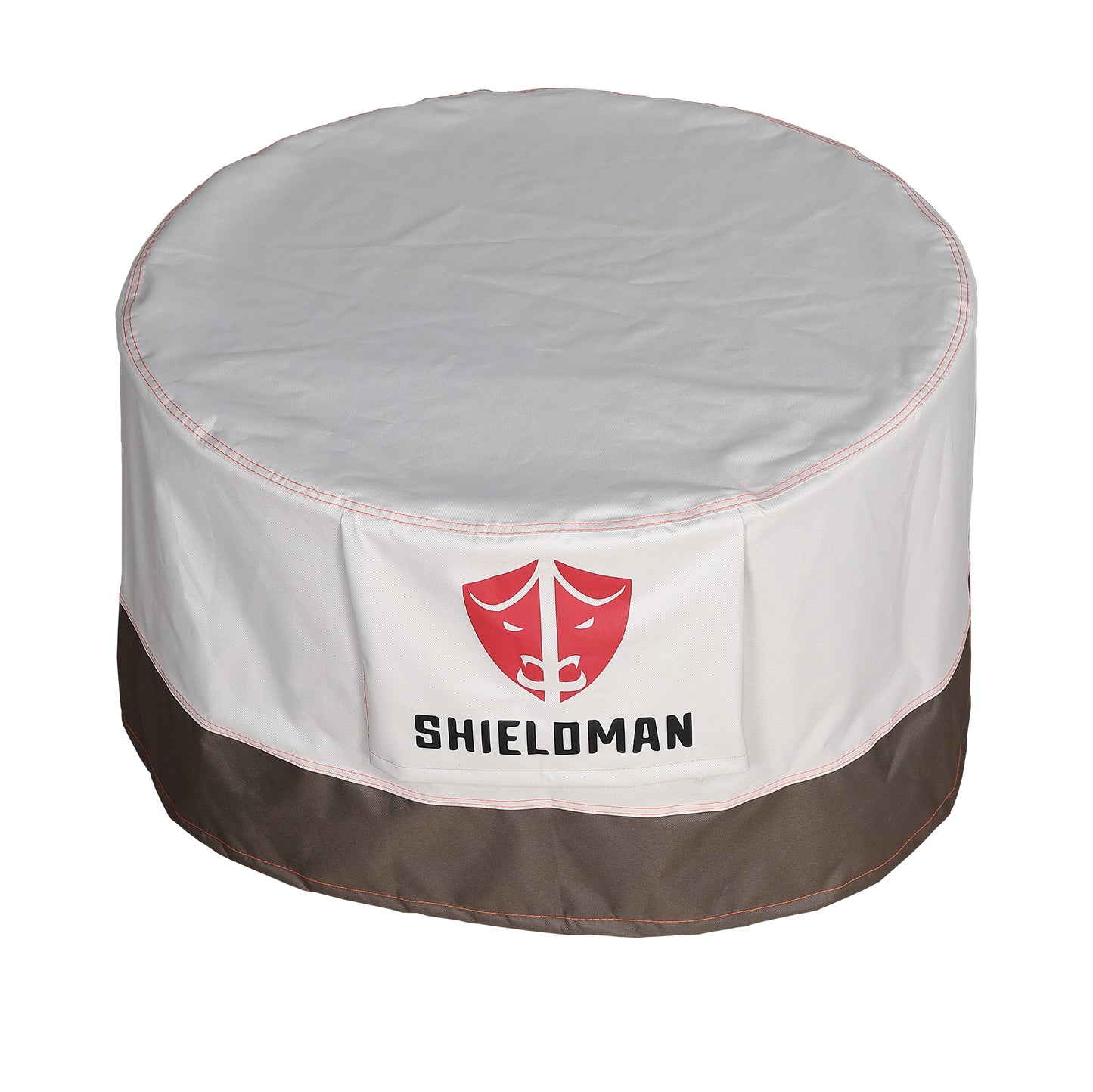 RC-L80 Heavy-Duty Waterproof Round Fire Pit Cover (D80 x H50cm) – Two-Tone White & Brown