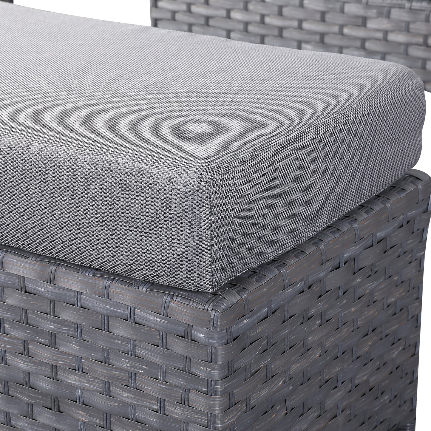Isobella High Back Range Right Hand Corner Sofa Set with Rising Table in Preminum Grey Rattan