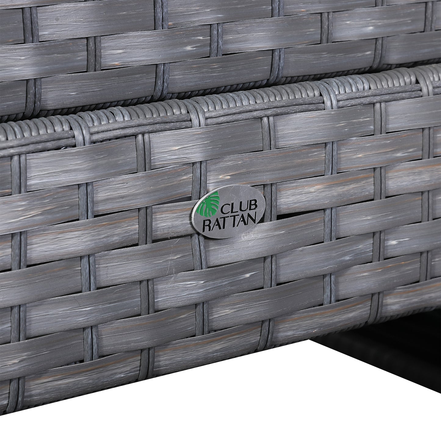 Isobella High Back Range Right Hand Corner Sofa Set with Rising Table in Preminum Grey Rattan