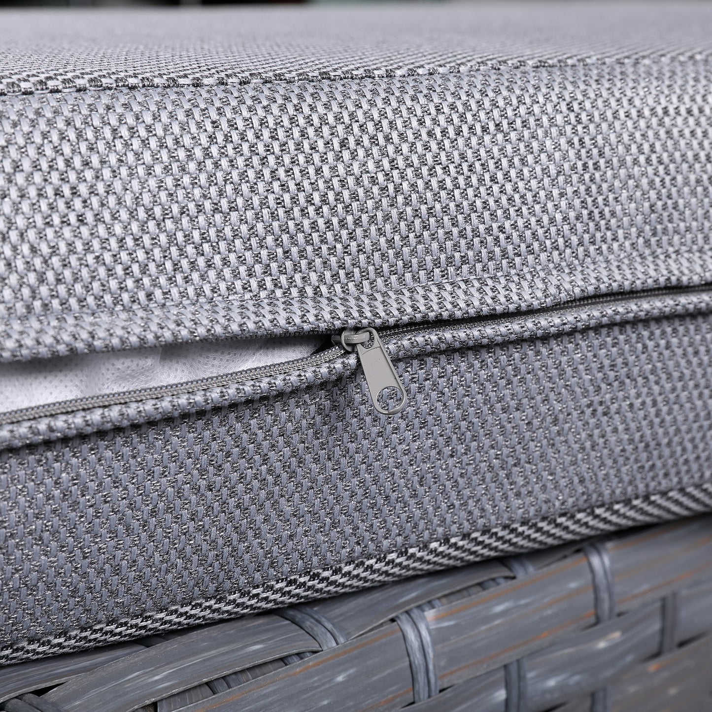 Isobella High Back Range Left Hand Corner Sofa Set with Rising Table in Preminum Grey Rattan