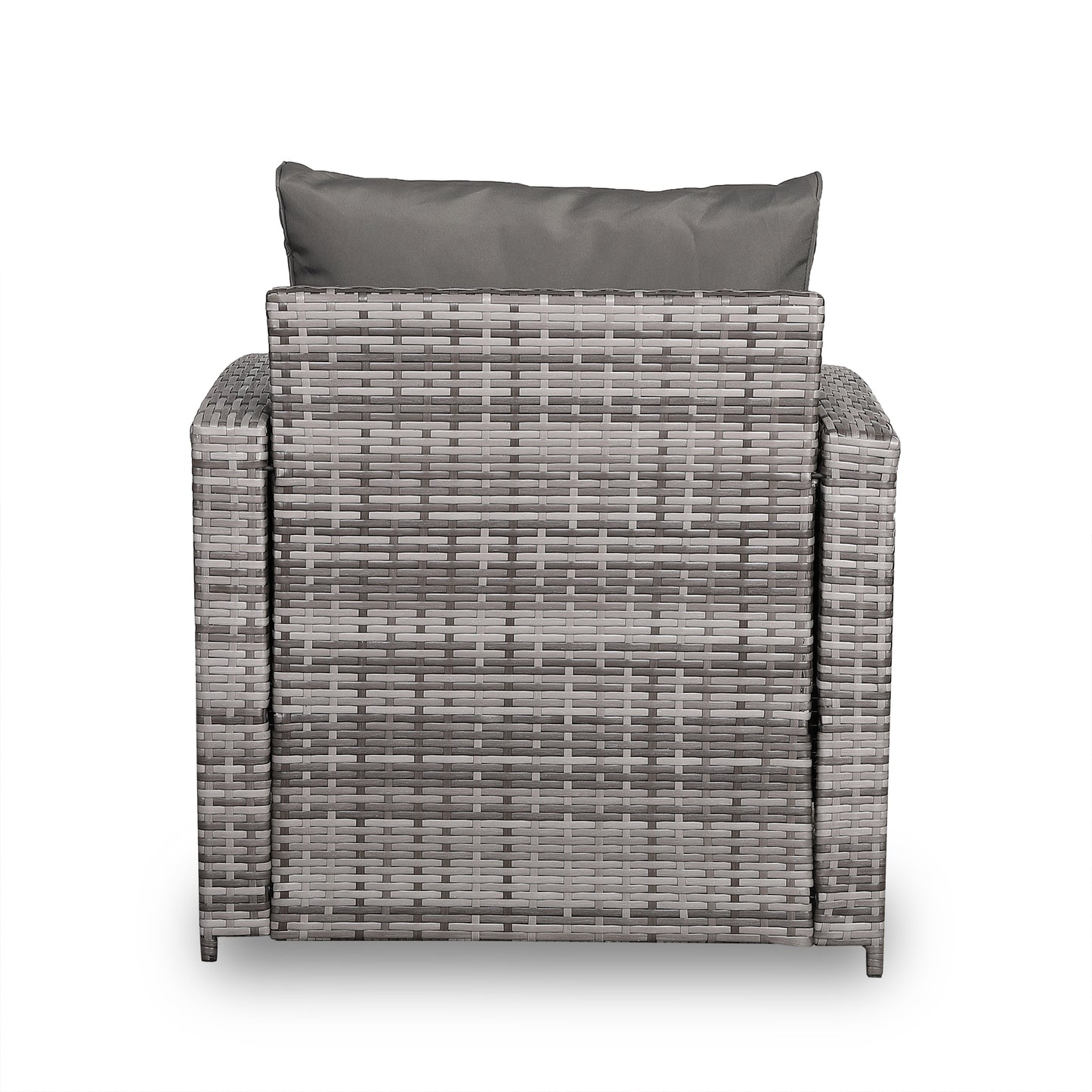 Harmony Single Arm Chair in Grey Rattan and Grey Cushions