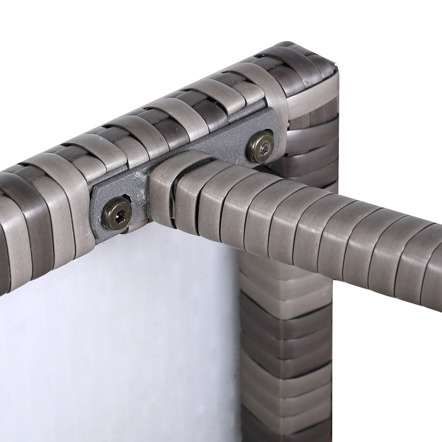 Max Mice Wicker Raised Dog House / Rattan Dog Bed for Indoor/Outdoor with Removable Roof and Cushion in Grey