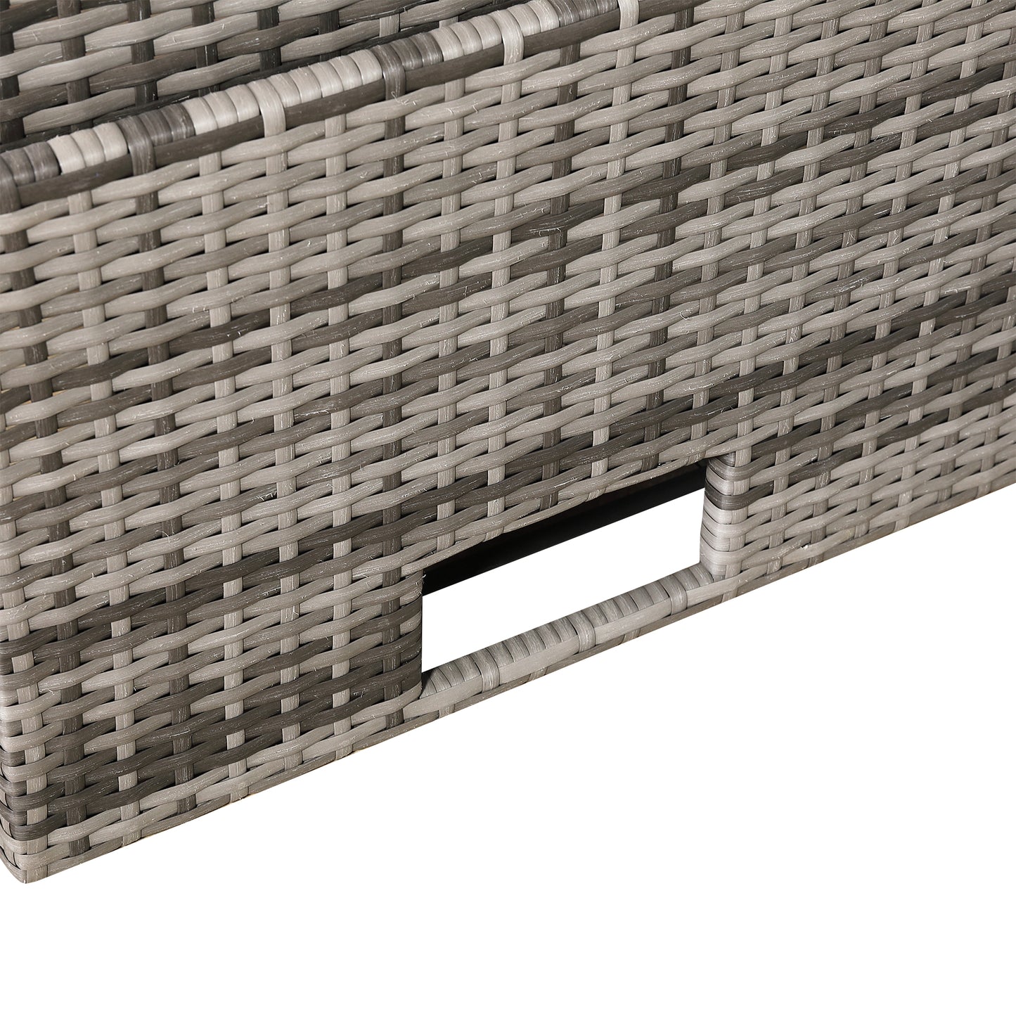 CLEARANCE-Henley Range High Back RHF Dining Corner Sofa Set in Grey Weave with Rising Table (KG07)