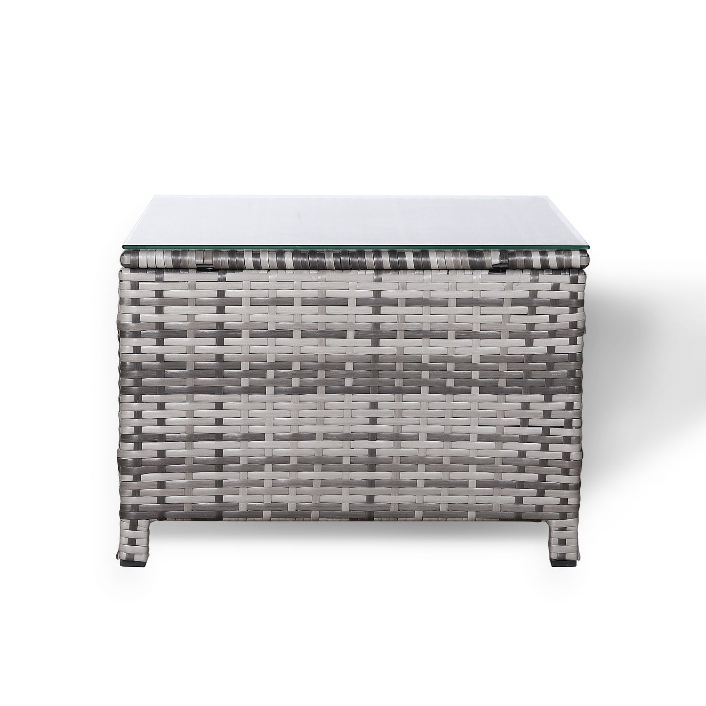 Palma Range Standard Side Table in Grey Rattan