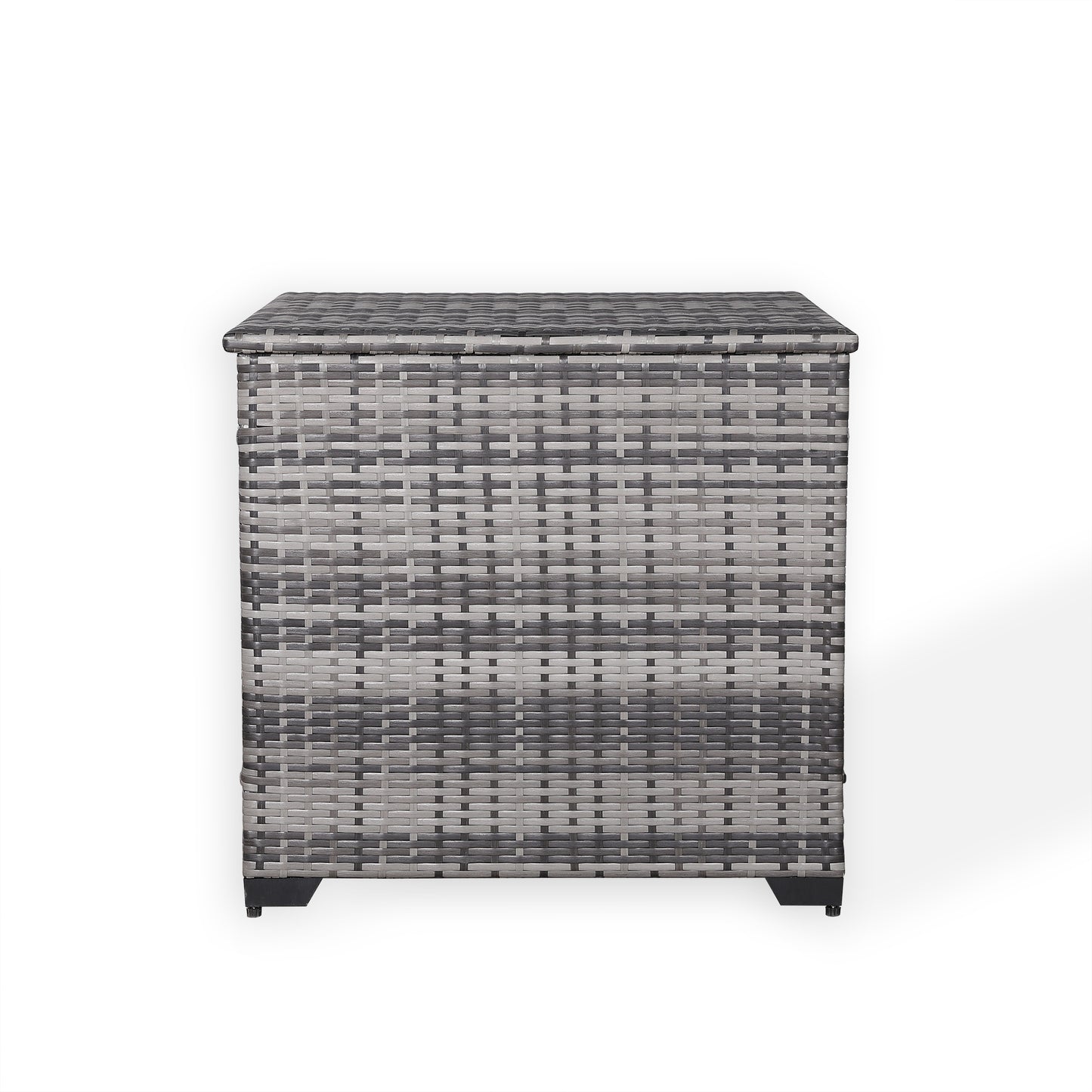 Palma Range Square Storage Box in Grey / Brown Rattan Weave