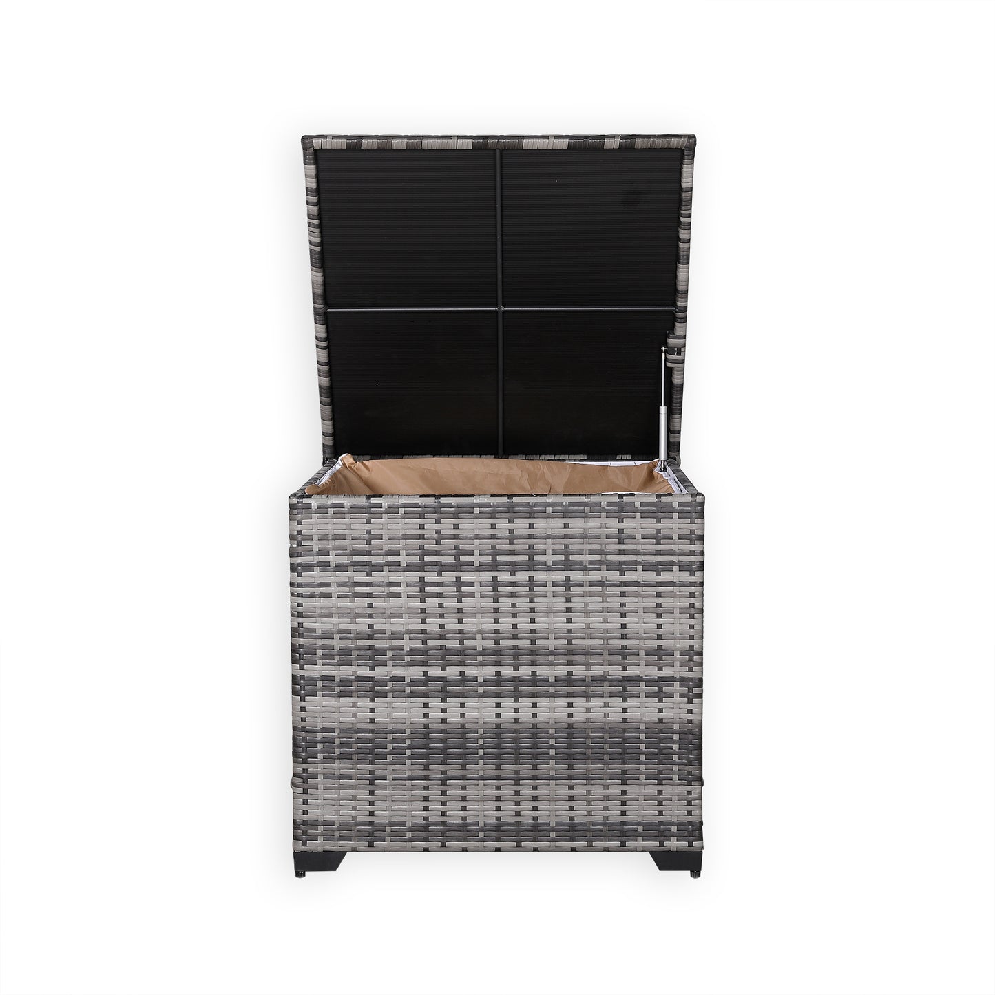 Palma Range Square Storage Box  in Grey Rattan Weave