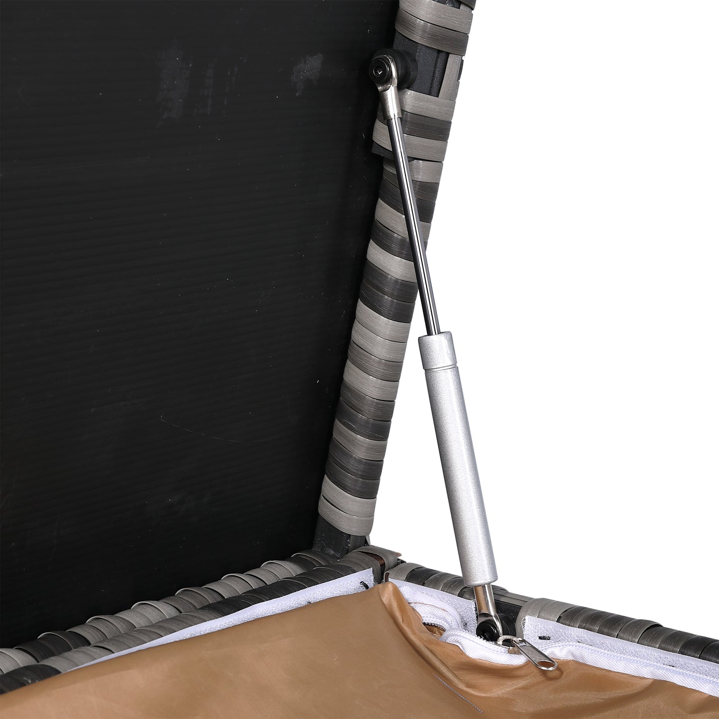 Palma Range Large Storage Box  in Grey / Brown Rattan Weave